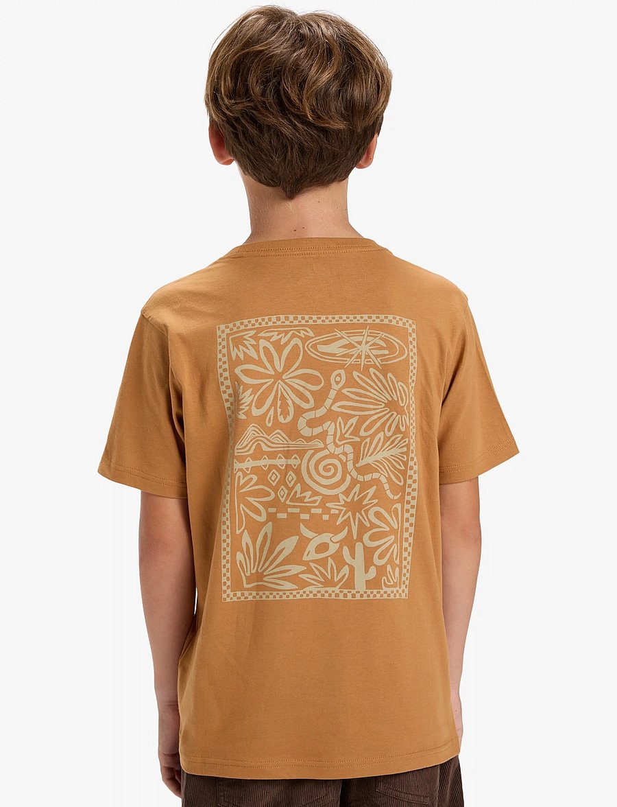 Quiksilver - HW SNAKY WAYS SS YOUTH - lühikeste varrukatega t-särgid - almond - 3
