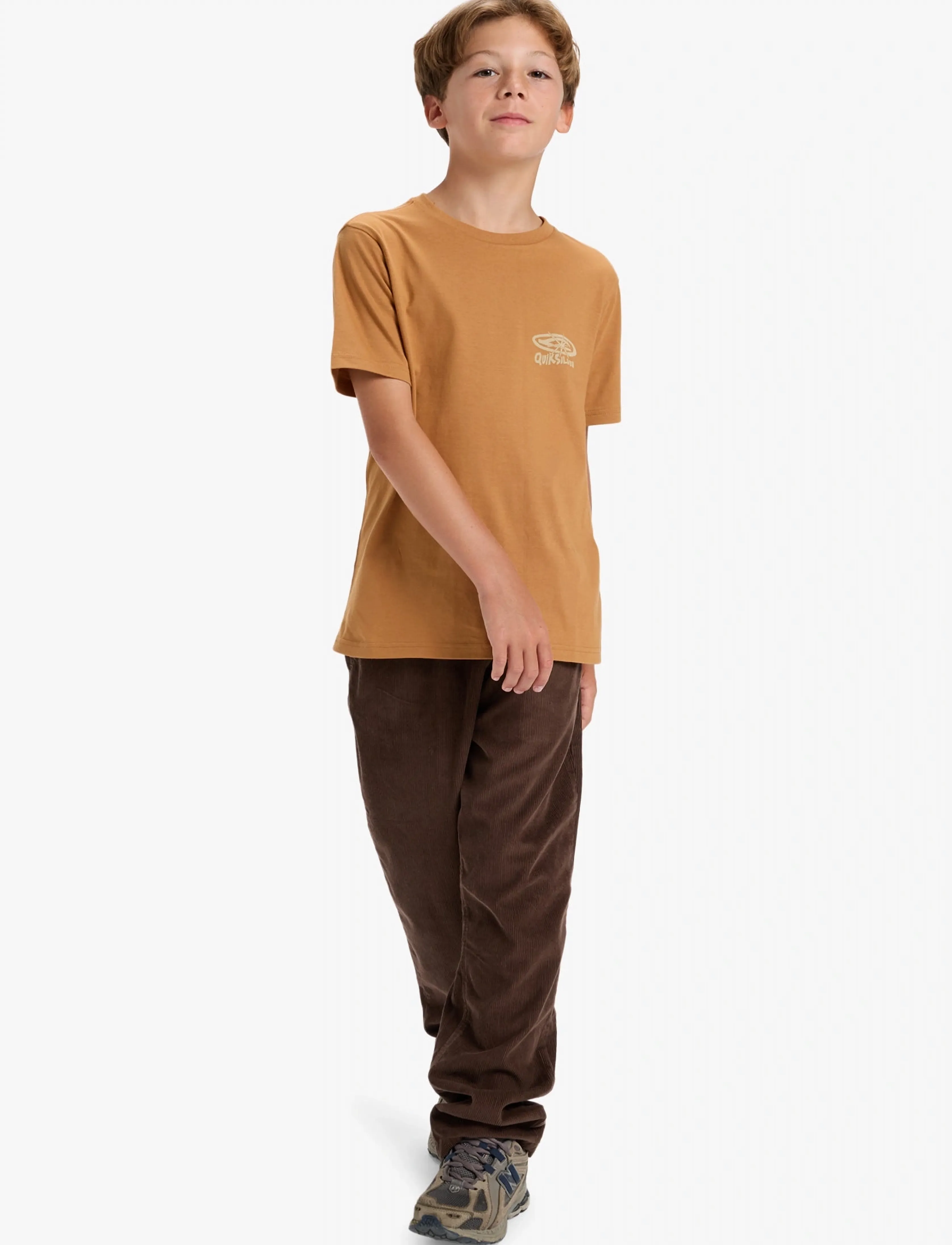Quiksilver - HW SNAKY WAYS SS YOUTH - lühikeste varrukatega t-särgid - almond - 4