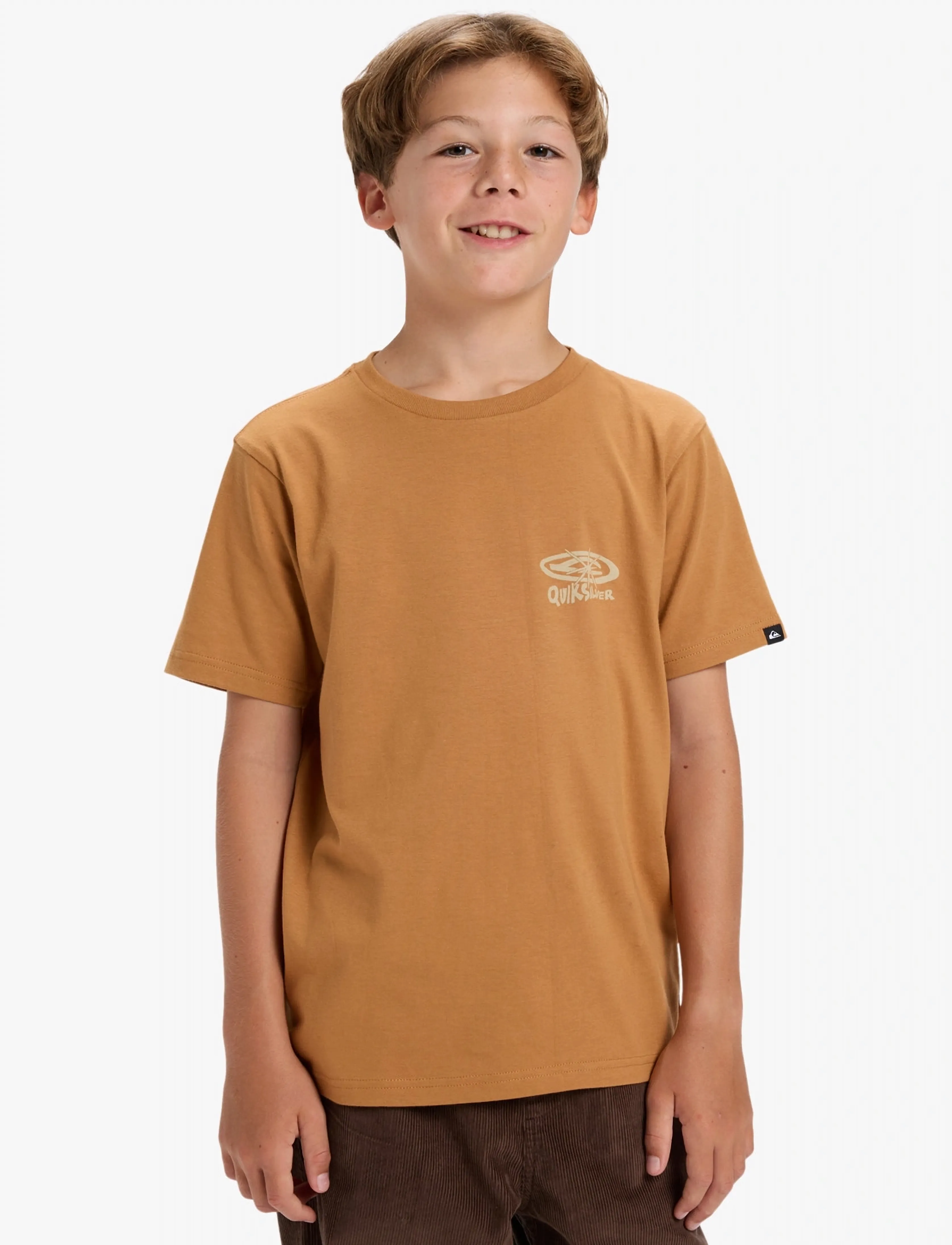 Quiksilver - HW SNAKY WAYS SS YOUTH - lühikeste varrukatega t-särgid - almond - 5