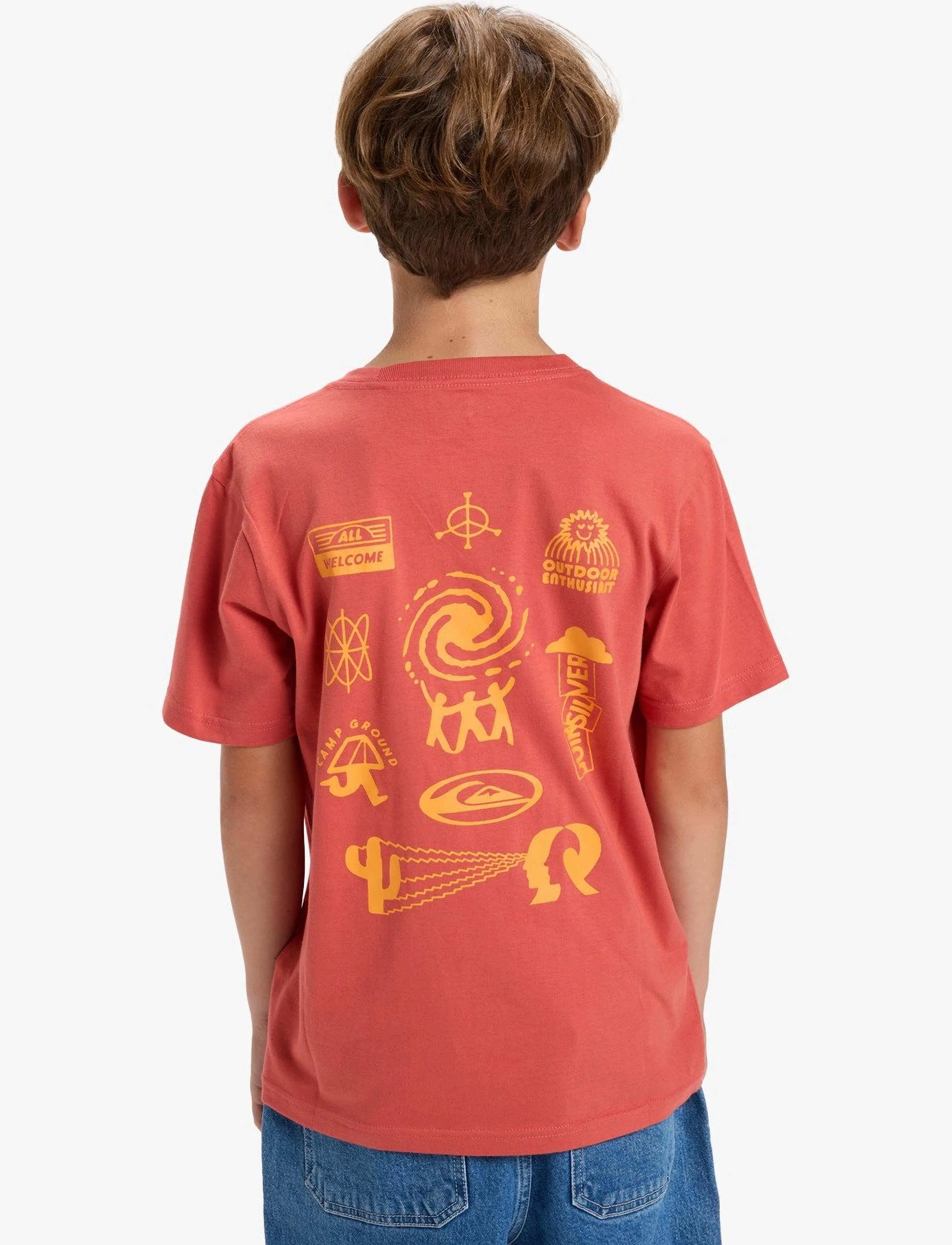 Quiksilver - HW WELCOME ALL SS YOUTH - kortærmede t-shirts - mineral red - 3