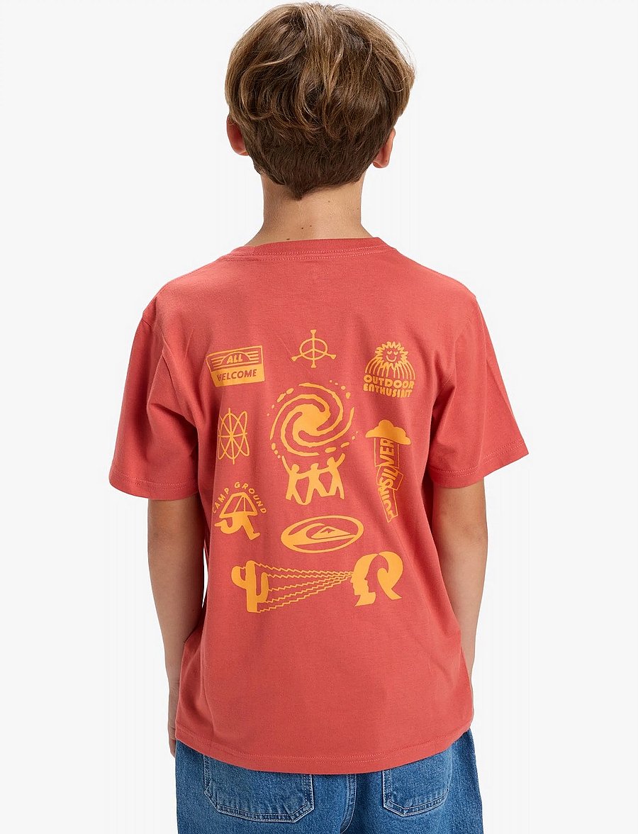 Quiksilver - HW WELCOME ALL SS YOUTH - kortärmade t-shirts - mineral red - 3