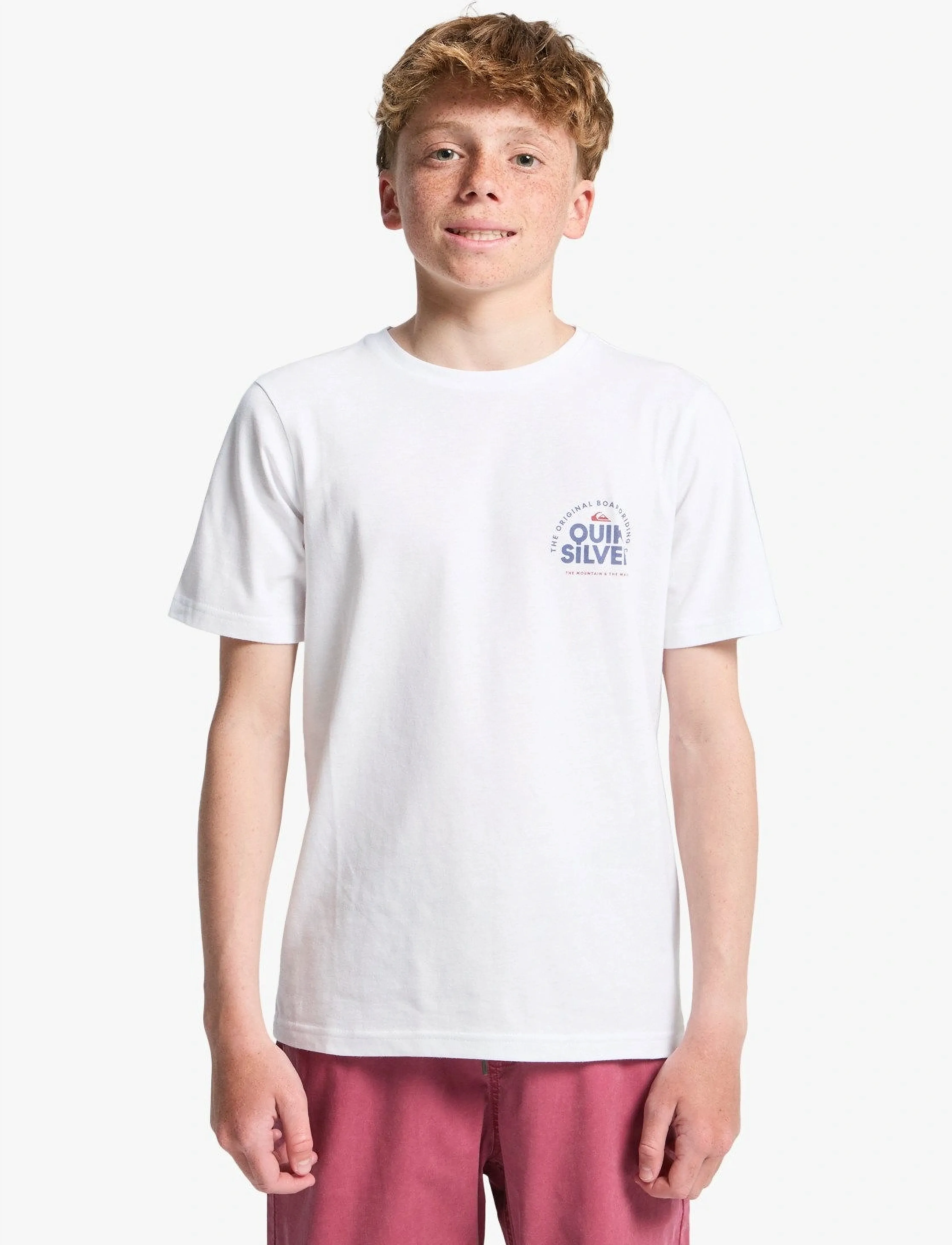 Quiksilver Fundamental Ride Ss, 128, T-shirts, Weiß - Short-sleeved, Kinder