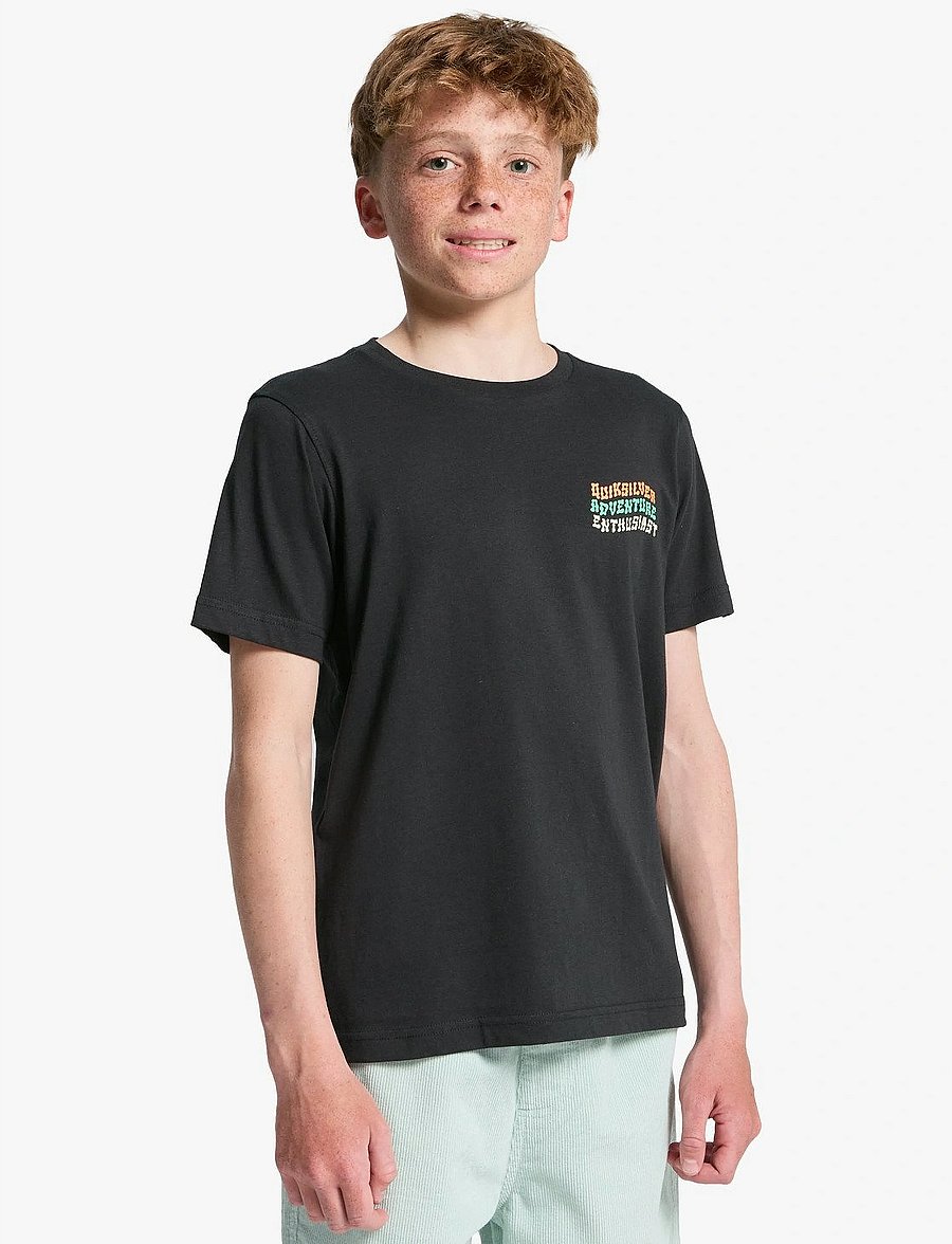Quiksilver - COSMIC CHARACTER SS - kortärmade t-shirts - black - 5