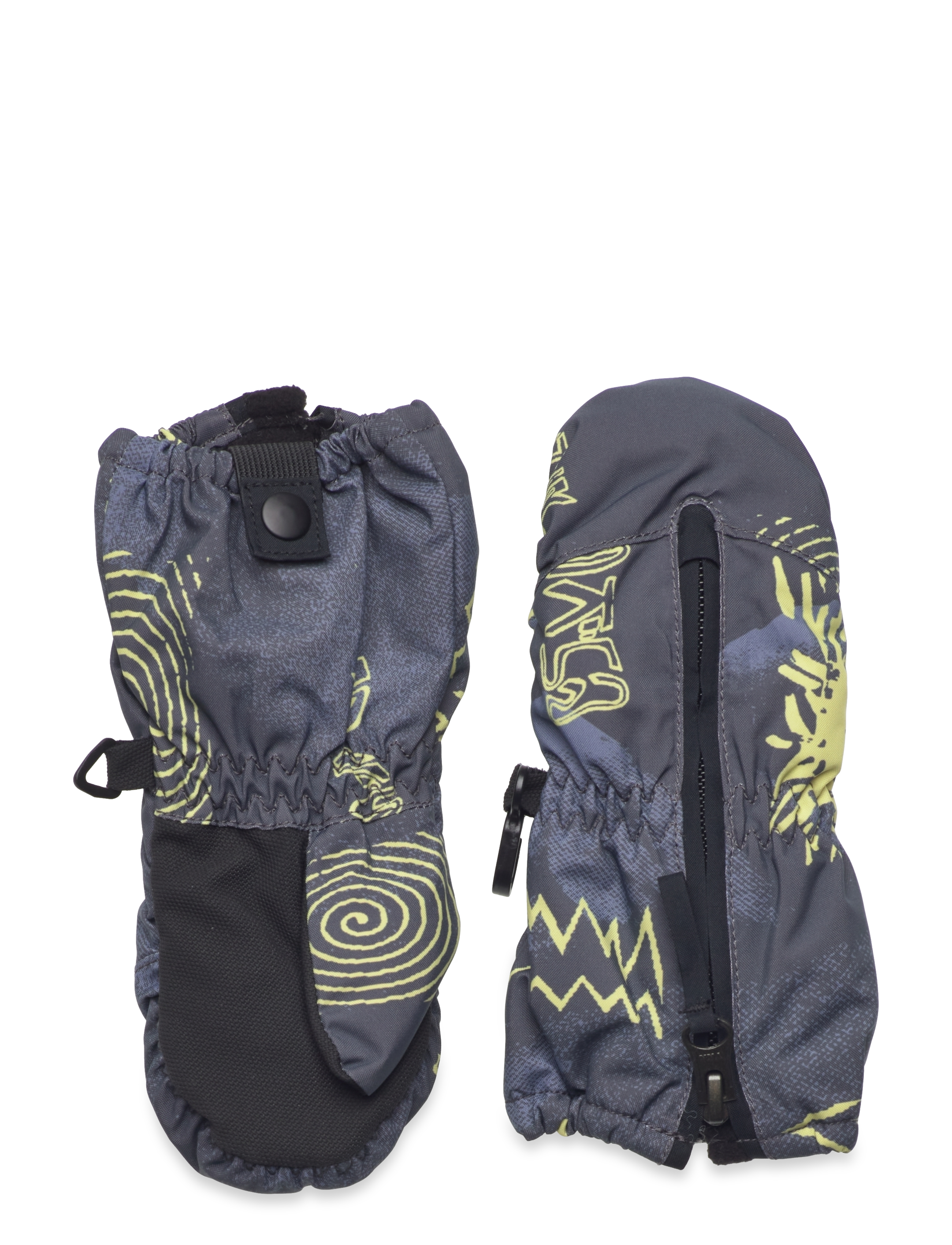 Quiksilver INDIE KIDS MITT - Pirštinės - SHADOW CHECKS FLINT STONE / black