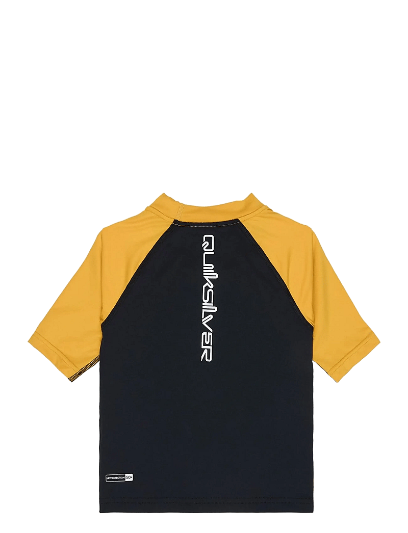 Quiksilver - EVERYDAY UPF50 SS BOY - bade-oberteile - black/mineral yellow - 1