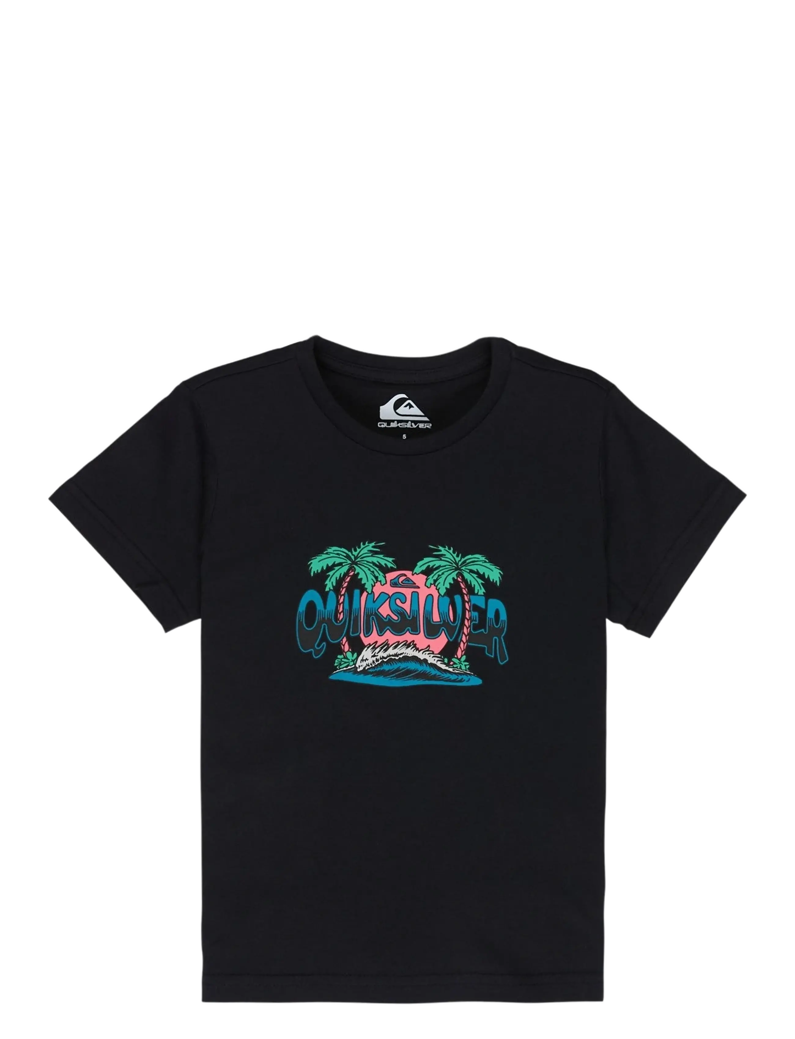 Quiksilver Ev Palm Horizon Ss Boy, 91, Black, T-Shirts > Kortærmede, Børn