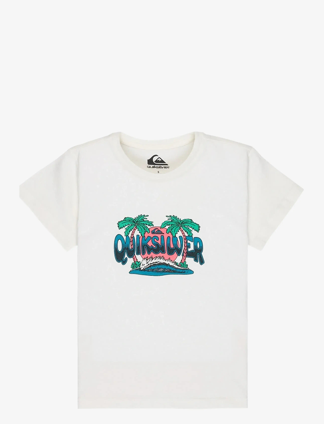 Quiksilver - EV PALM HORIZON SS BOY - short-sleeved t-shirts - snow white - 0