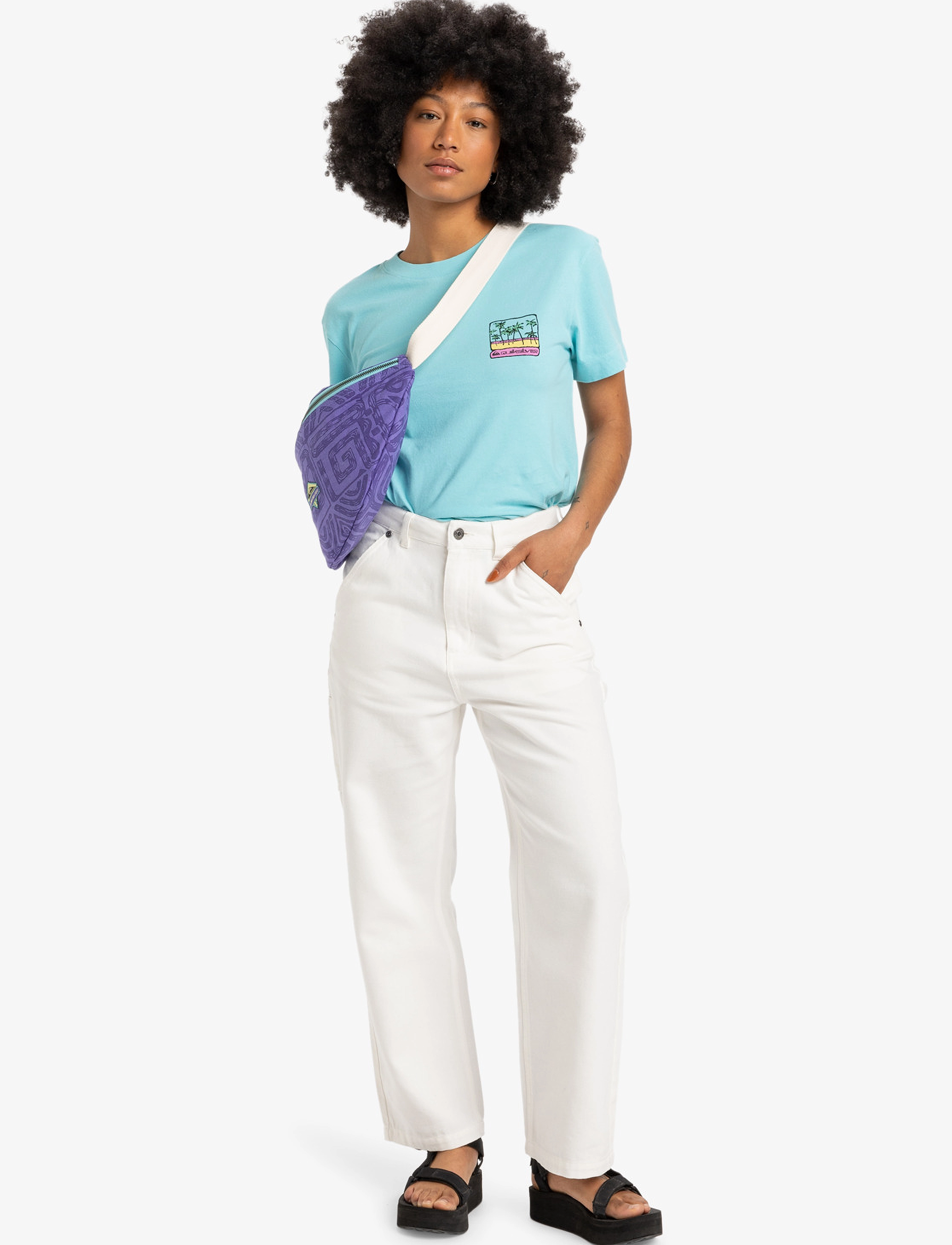 Quiksilver - GLOBAL HEAT BUMBAG - crossbody & bæltetasker - dusted peri global heat 64x64 - 4