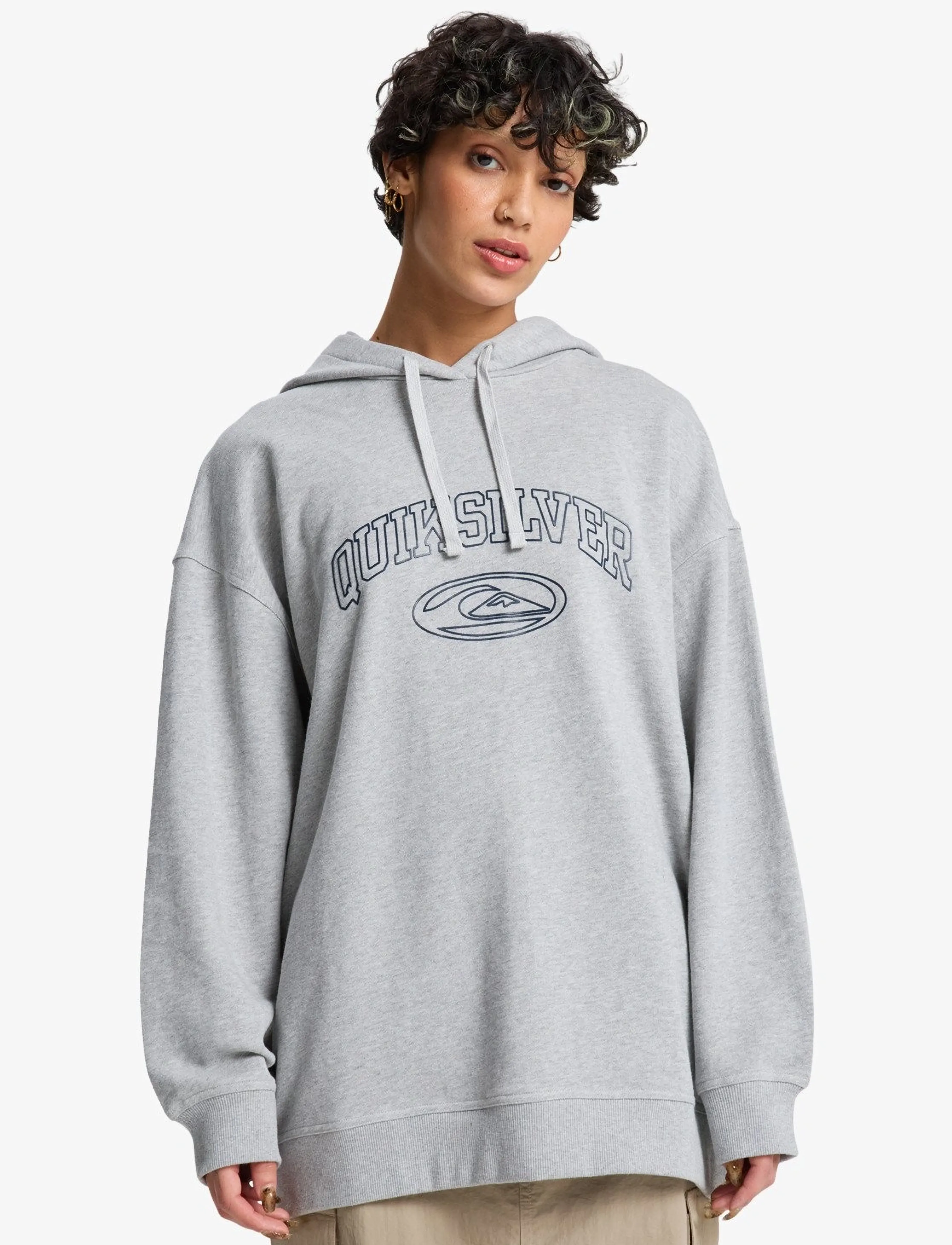 Quiksilver Tarija Hoodie Workwear, M, Grey, Sport Sweatshirts & Hoodies > Sport Hoodies, Dame