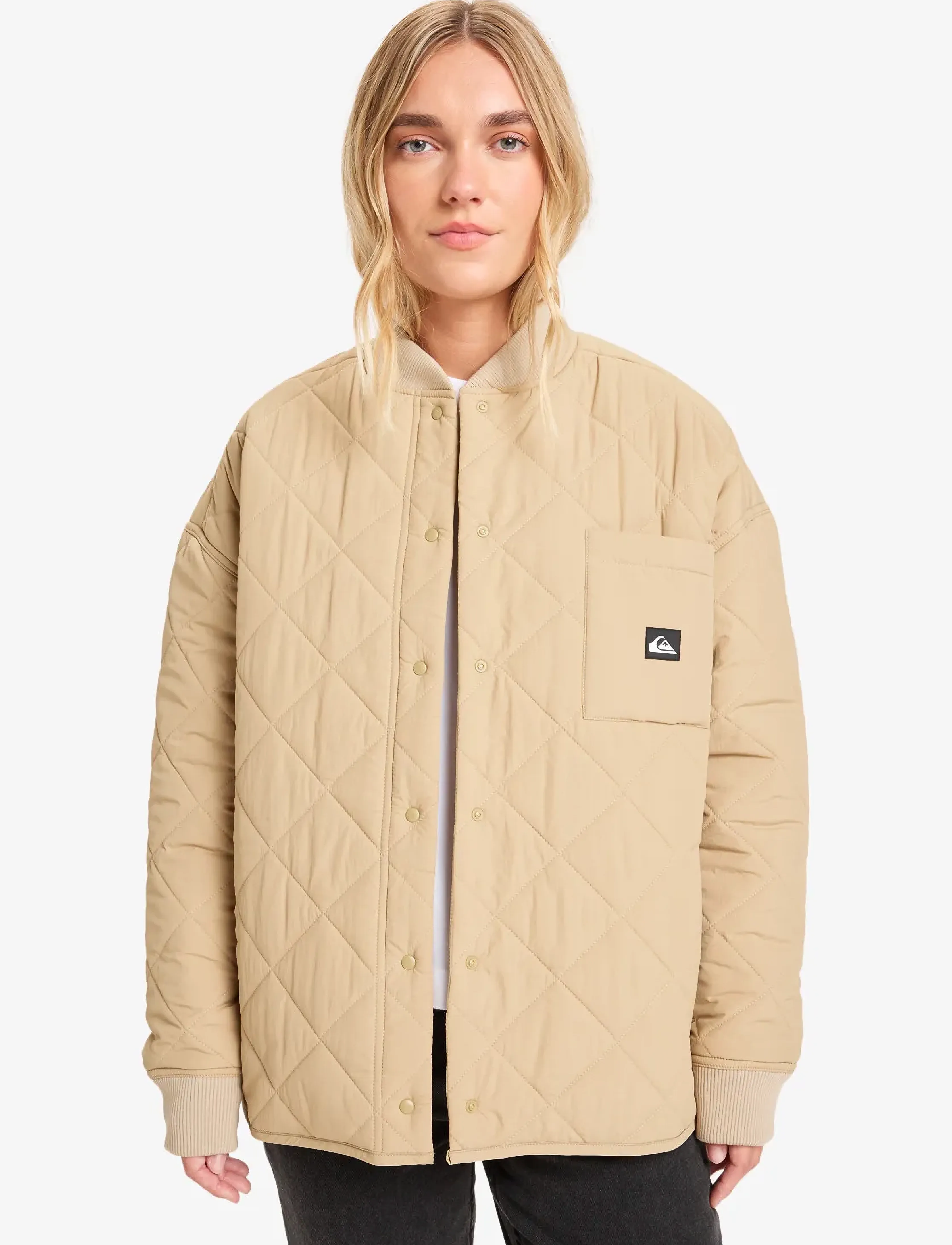 Quiksilver Shining Quilted Jacket, XS, Sport Jackets, Beige - Padded Frauen