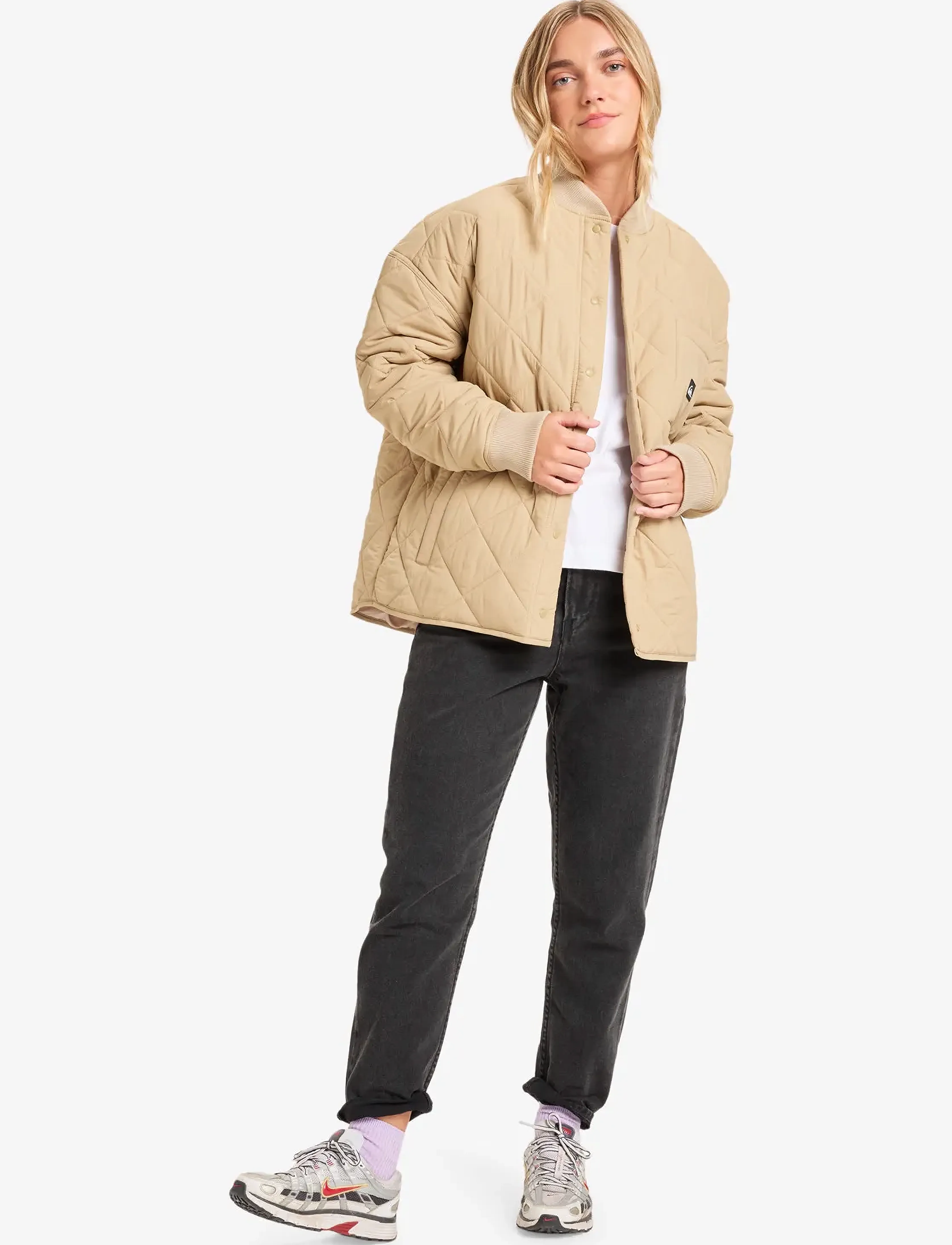 Quiksilver - SHINING QUILTED JACKET - donsjassen - cornstalk - 4