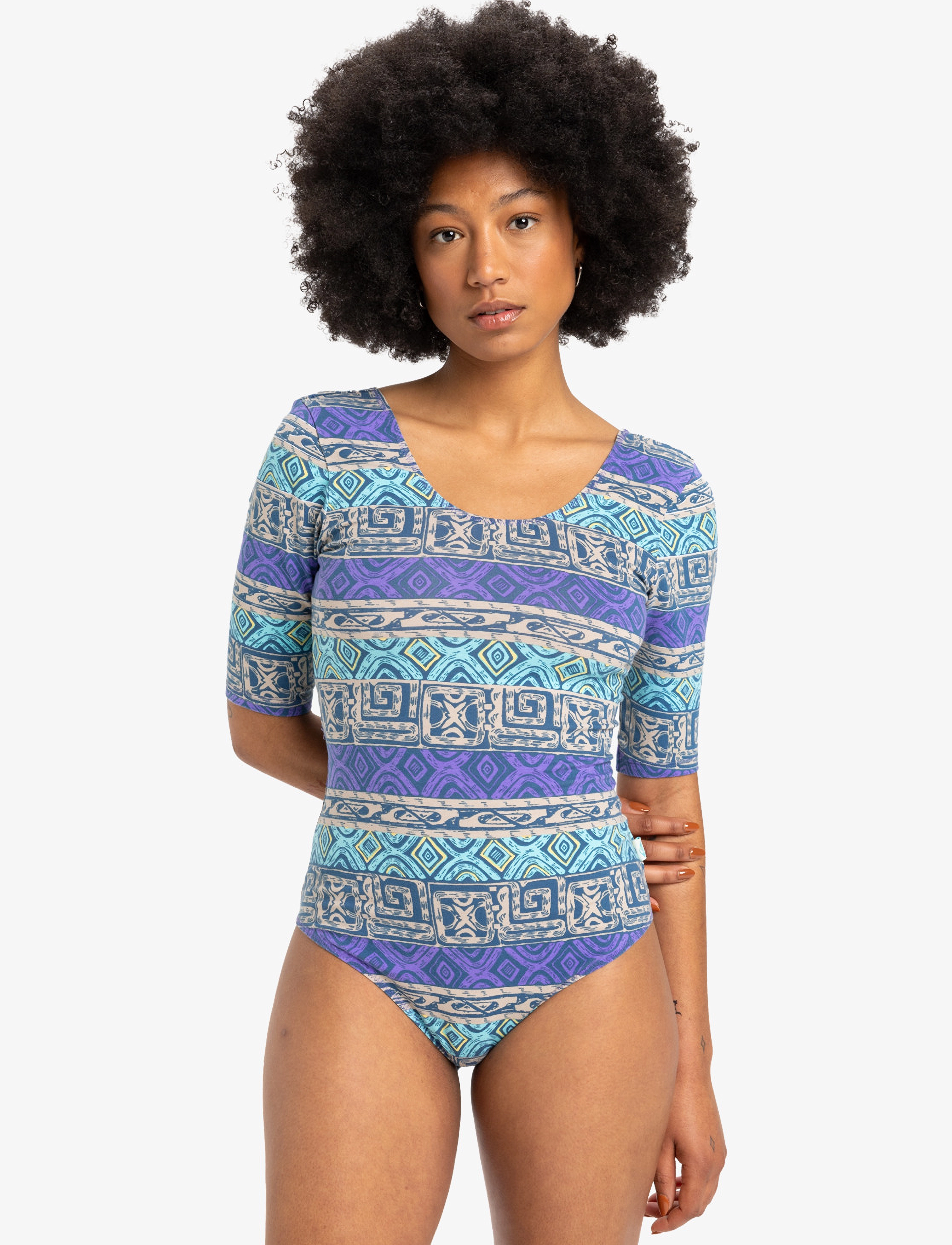 Quiksilver Body, XS, Sports Oberteile & T-shirts, Blau - Sport Strampelanzüge Bodys, Frauen