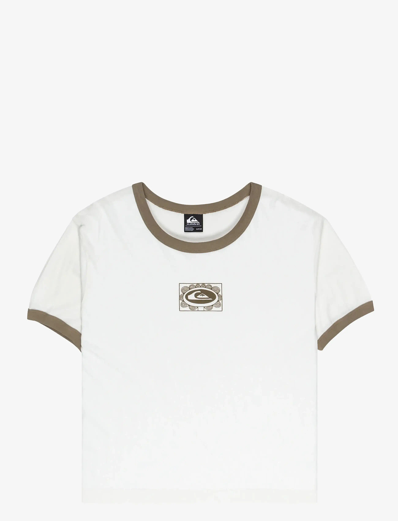 Quiksilver - RINGER TEE SCREEN - t-shirts - snow white - 1
