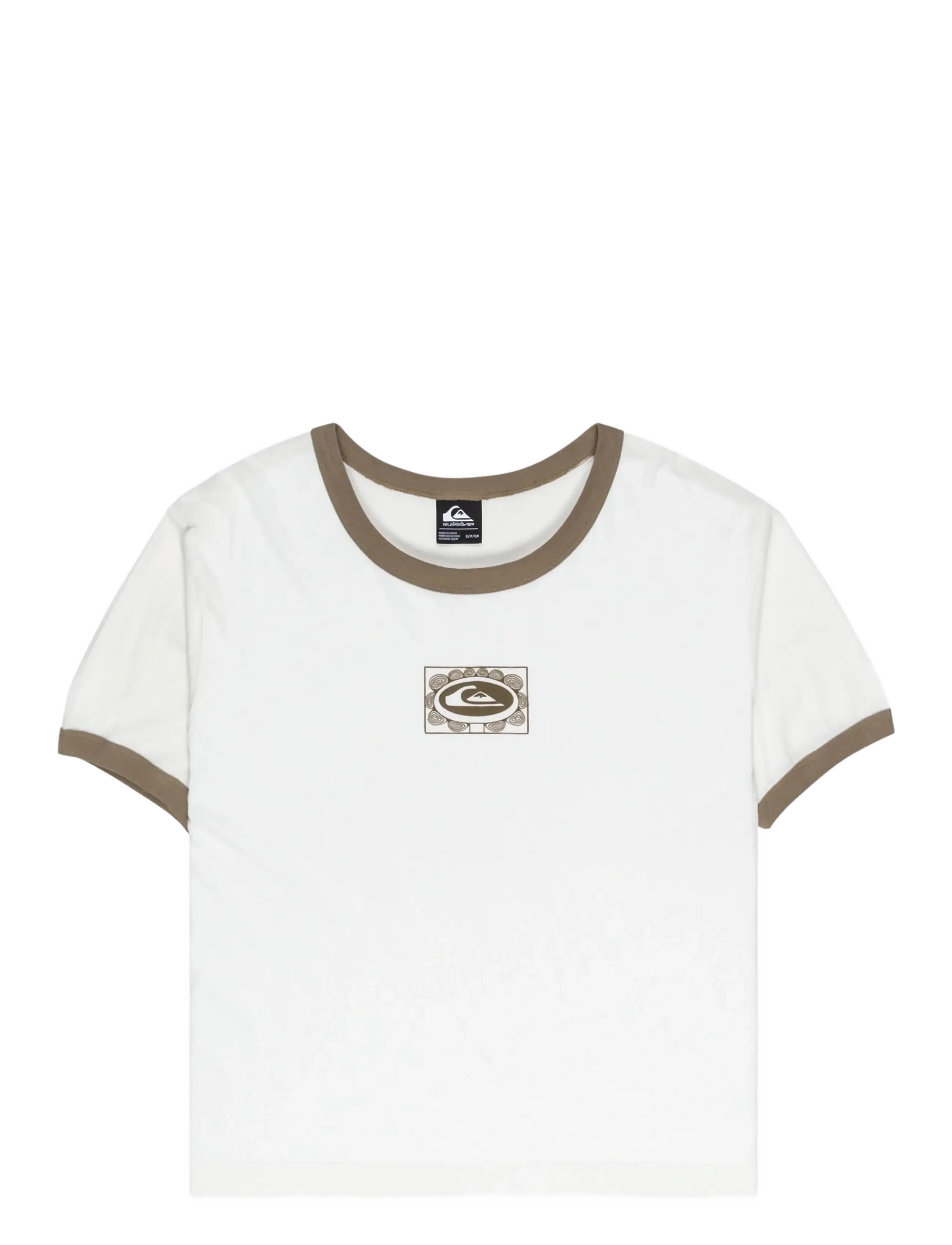 Quiksilver RINGER TEE SCREEN - Quiksilver - SNOW WHITE / white
