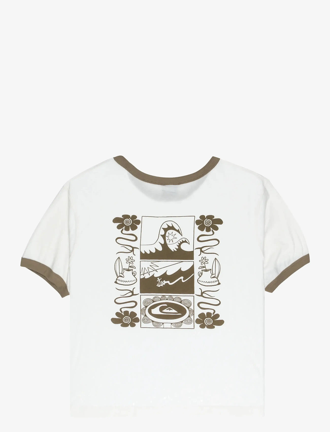 Quiksilver - RINGER TEE SCREEN - t-shirts - snow white - 2