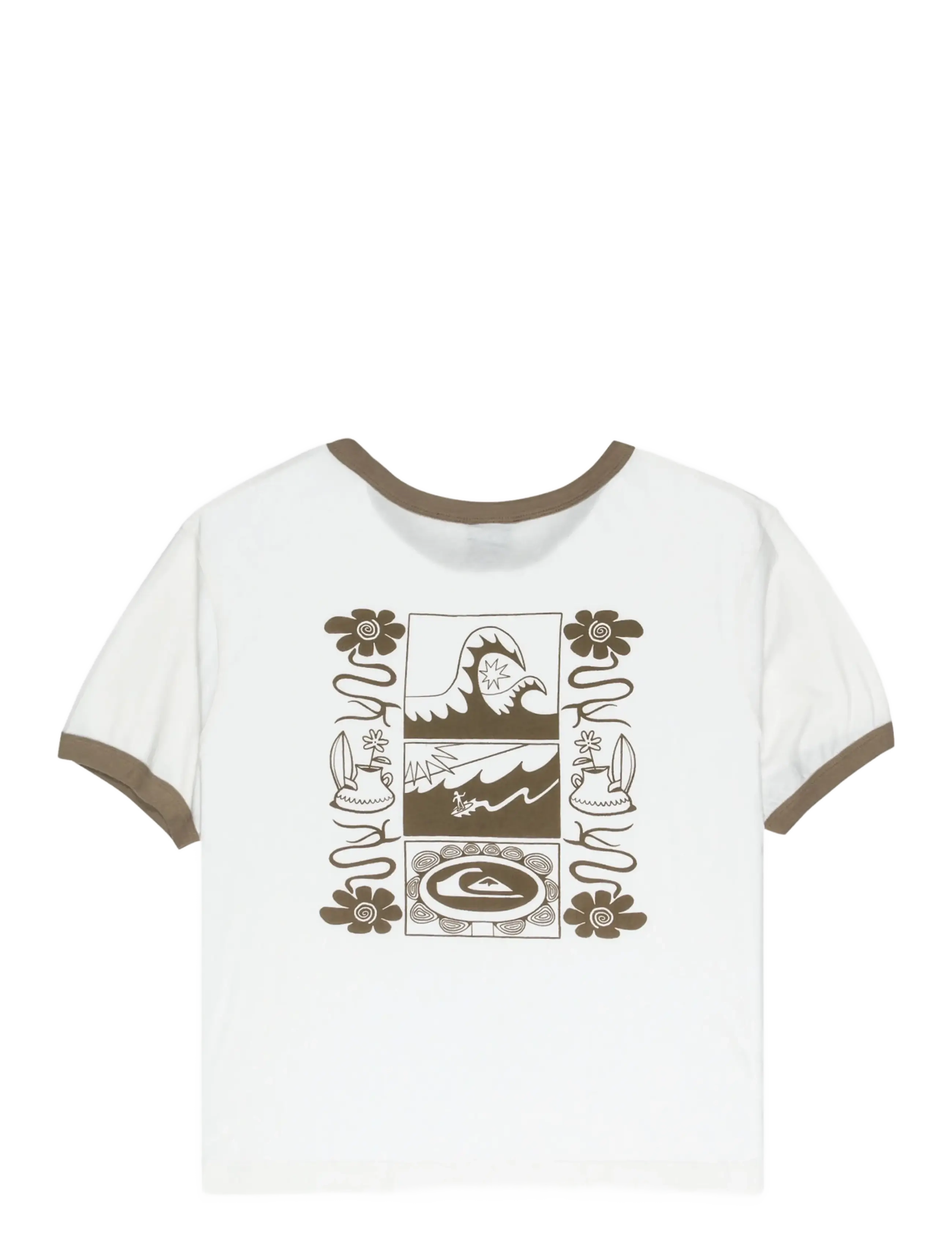 Quiksilver - RINGER TEE SCREEN - madalaimad hinnad - snow white - 2