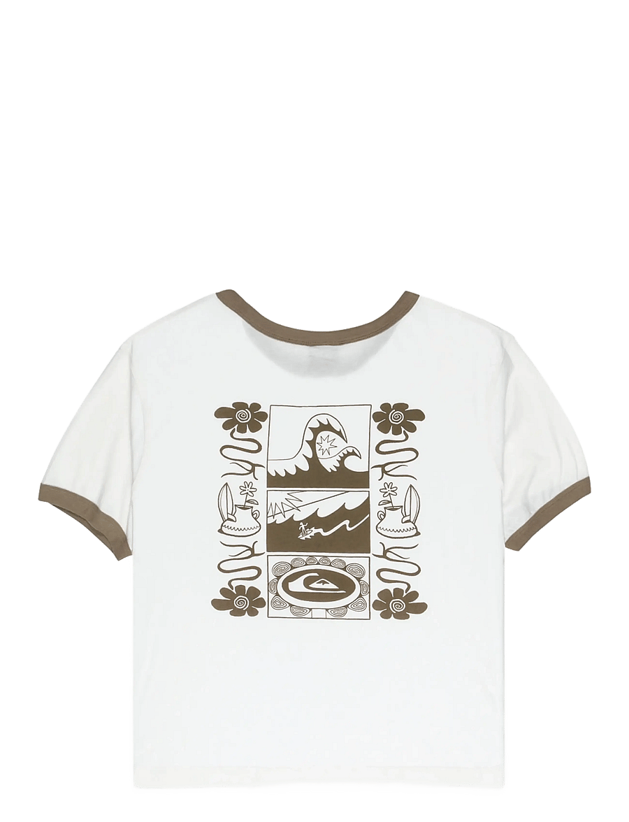 Quiksilver - RINGER TEE SCREEN - t-shirts - snow white - 2