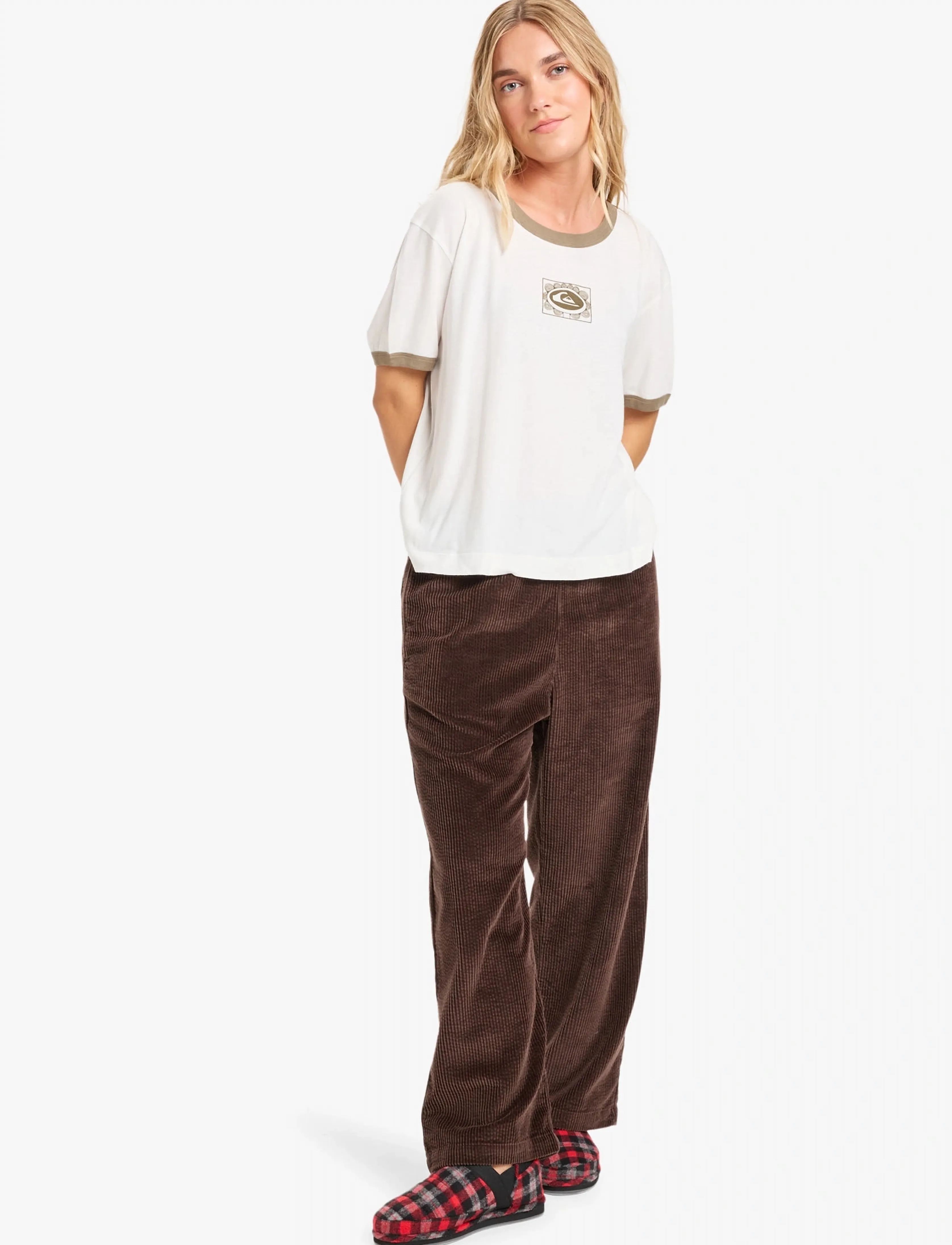Quiksilver - RINGER TEE SCREEN - madalaimad hinnad - snow white - 4
