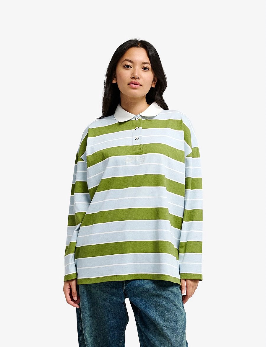 Quiksilver - HUTTON POLO - oberteile & t-shirts - calliste green polo stripes - 0