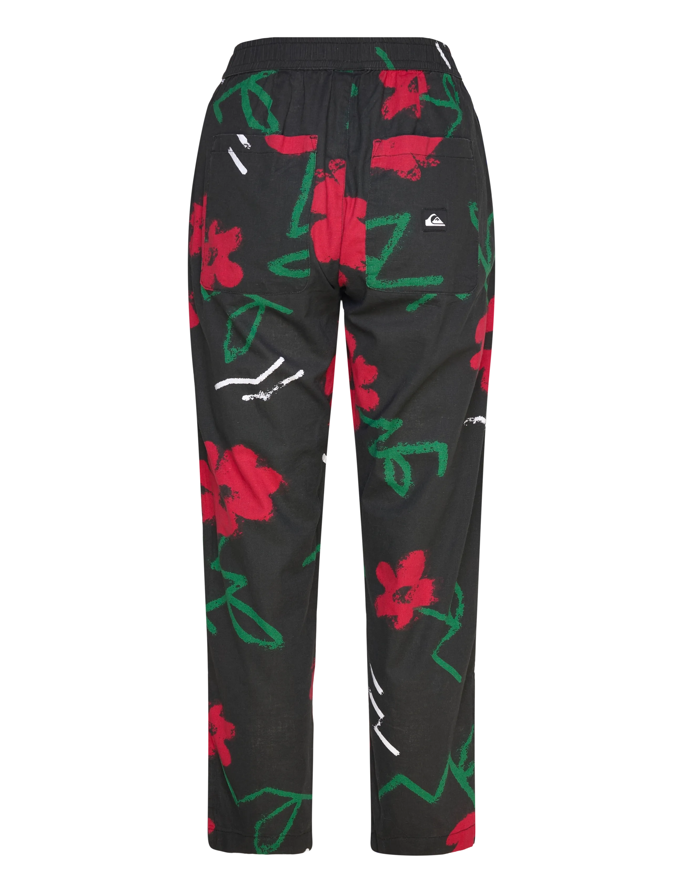 Quiksilver - LOMAS WOVEN PANT HEMP - casual byxor - black street floral 64 - 2