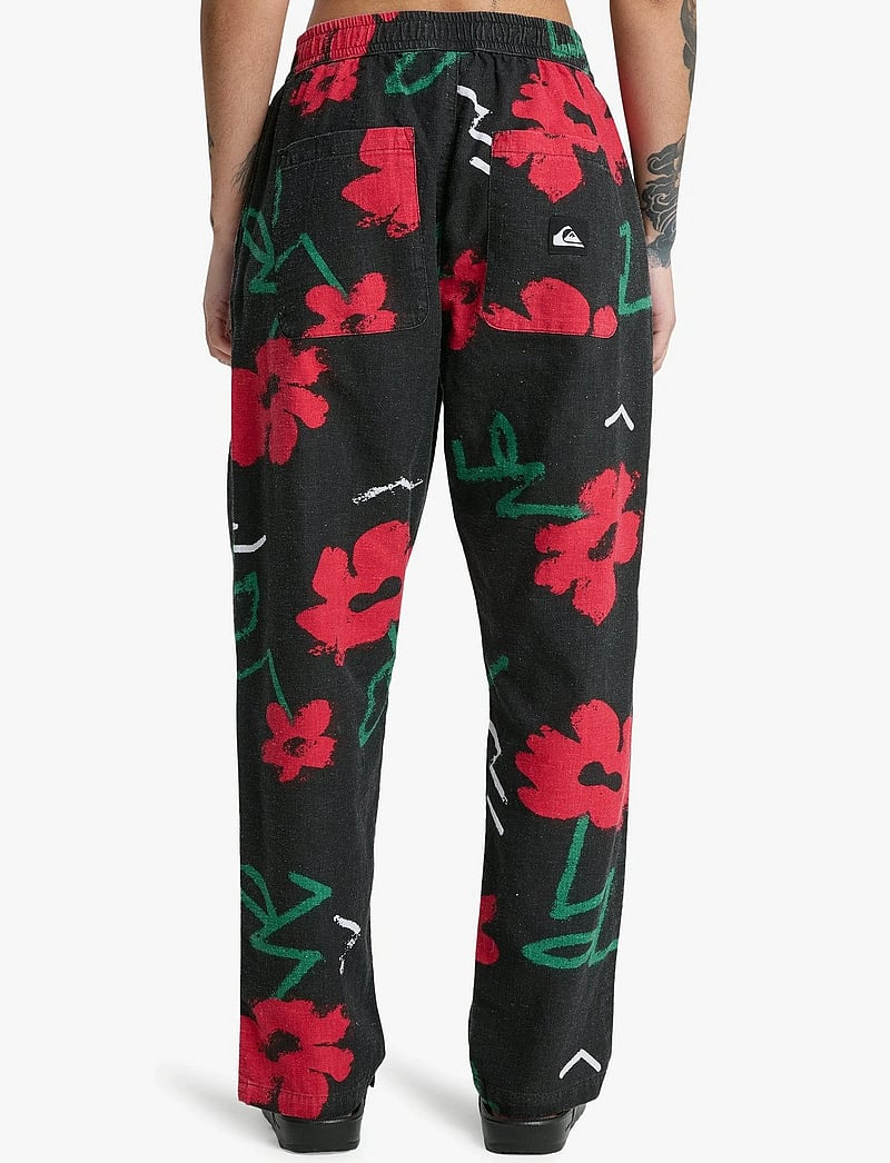 Quiksilver - LOMAS WOVEN PANT HEMP - casual - black street floral 64 - 3