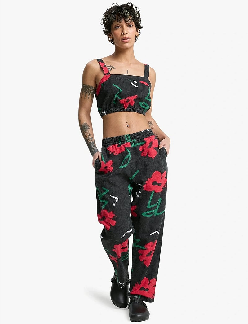 Quiksilver - LOMAS WOVEN PANT HEMP - casual - black street floral 64 - 4
