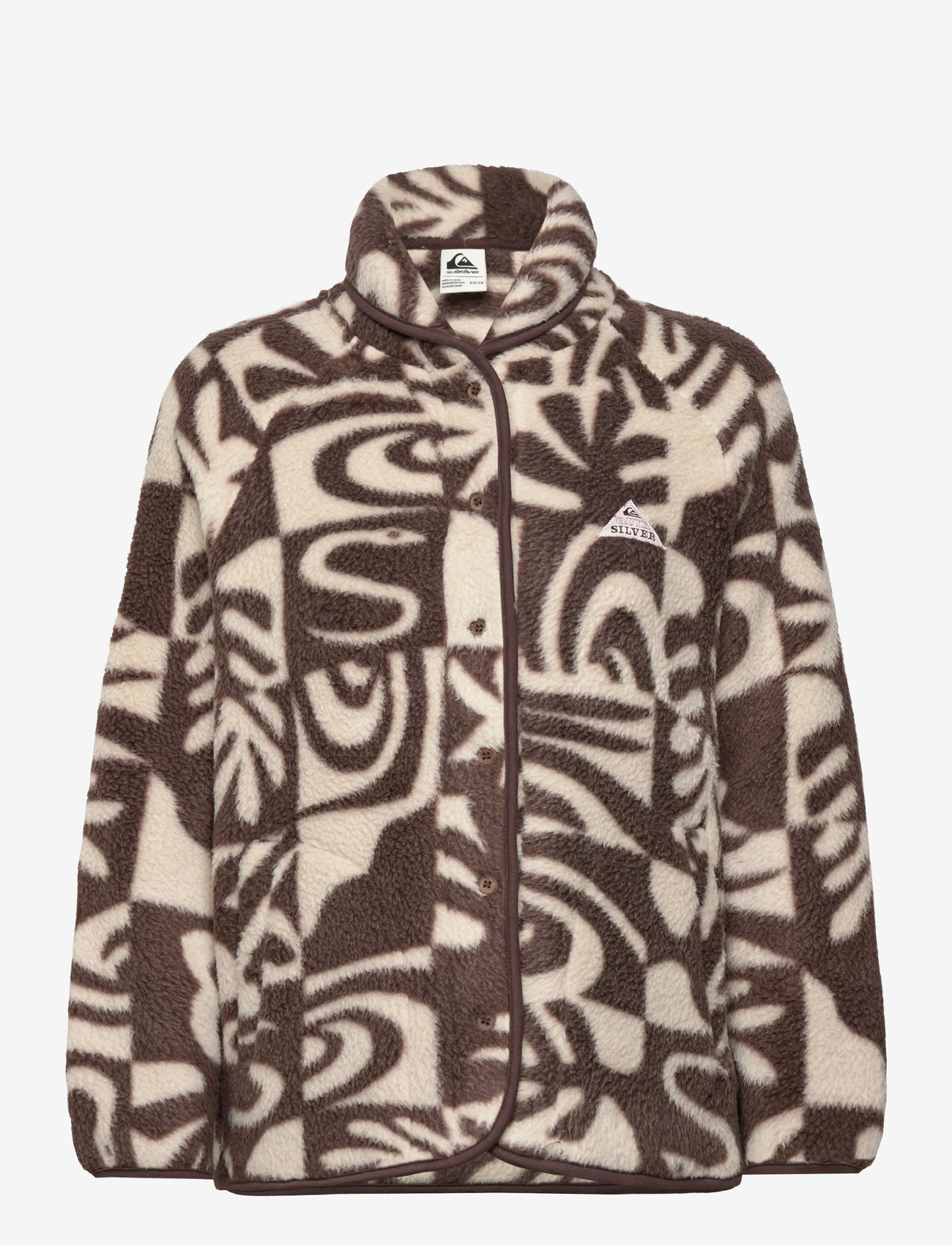 Quiksilver - CHALOK SHERPA - fleece & mellanlager - chocolate brown chalok checker - 1