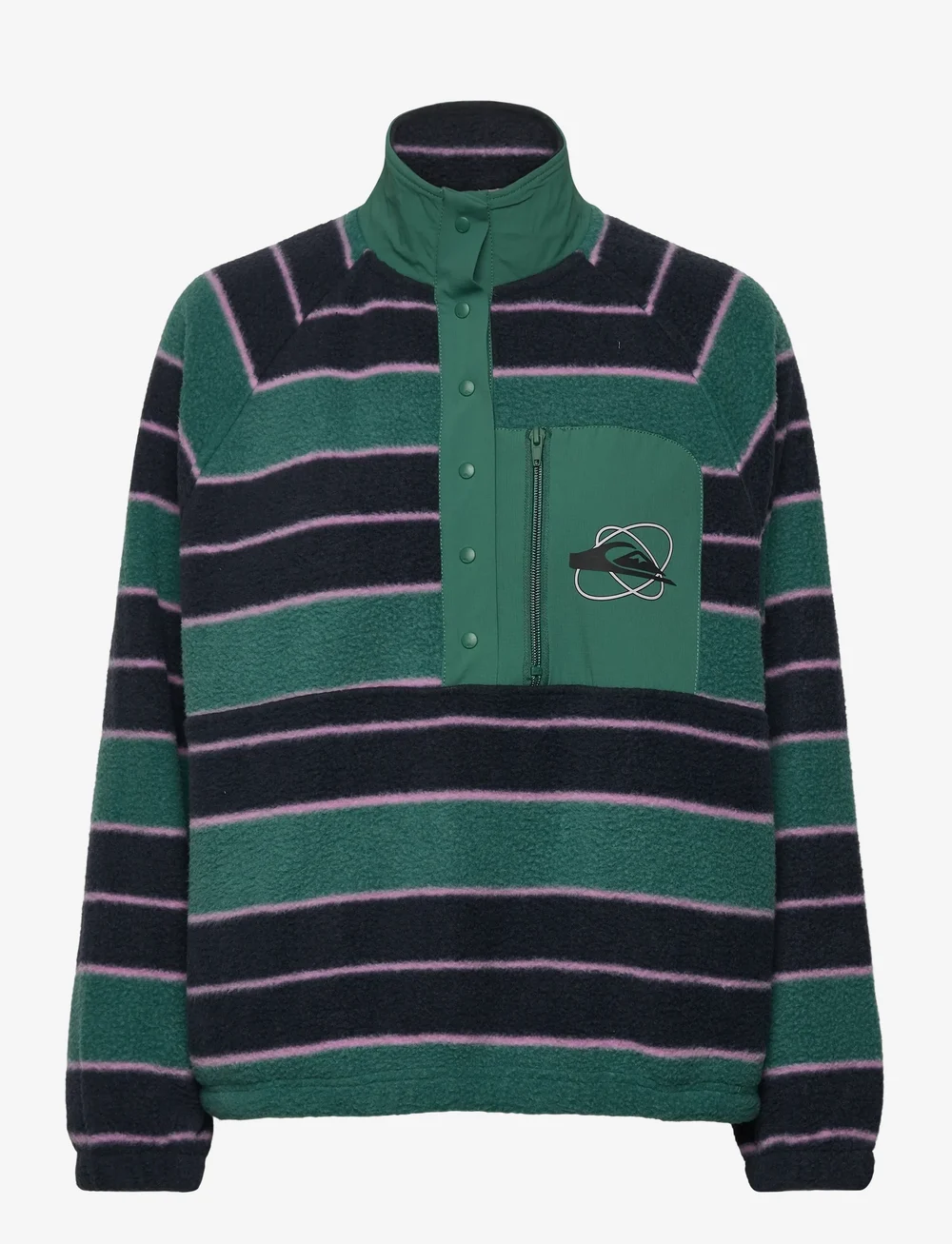 Quiksilver - RENEK HZ - fleece og mellemlag - deep sea strp renek - 1