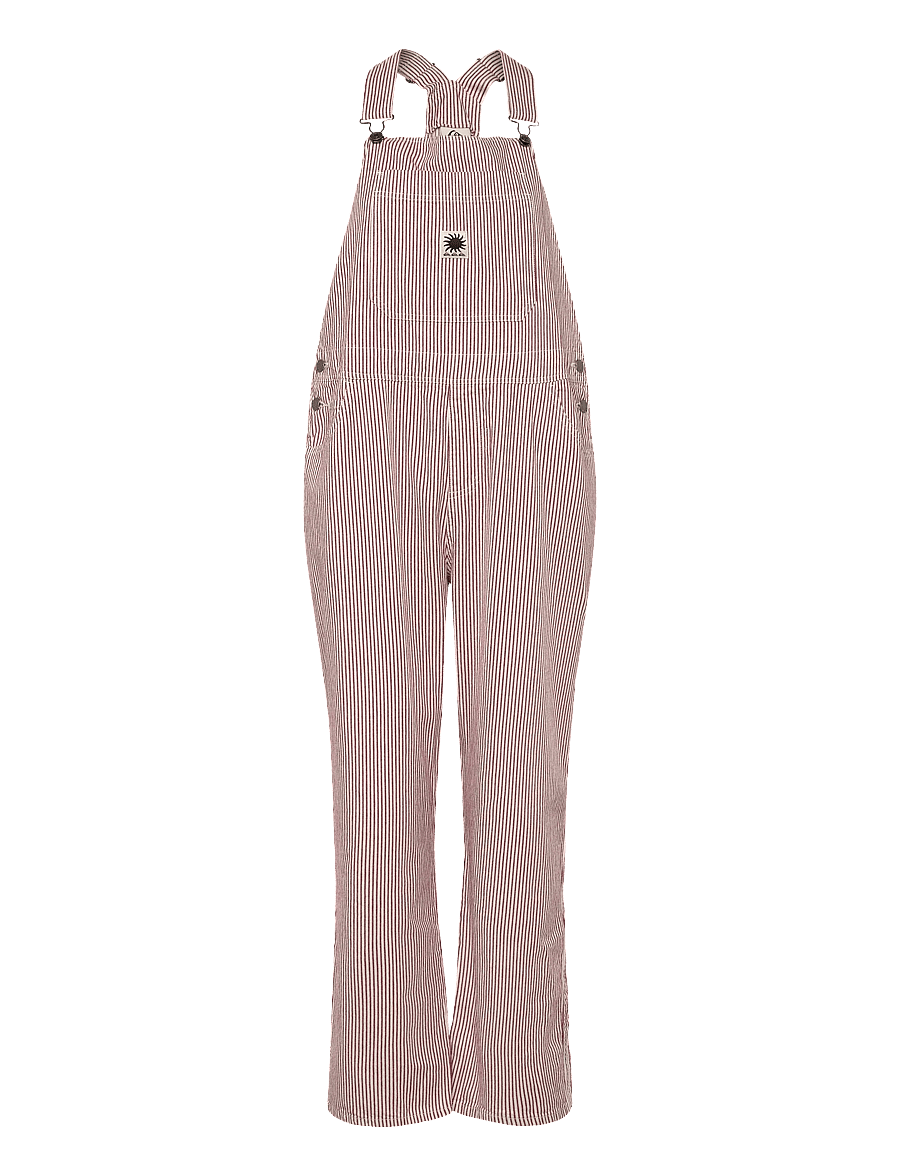 Quiksilver - ANGUA STRIPES DUNGAREE - jumpsuits - burnt russet stripe - 1