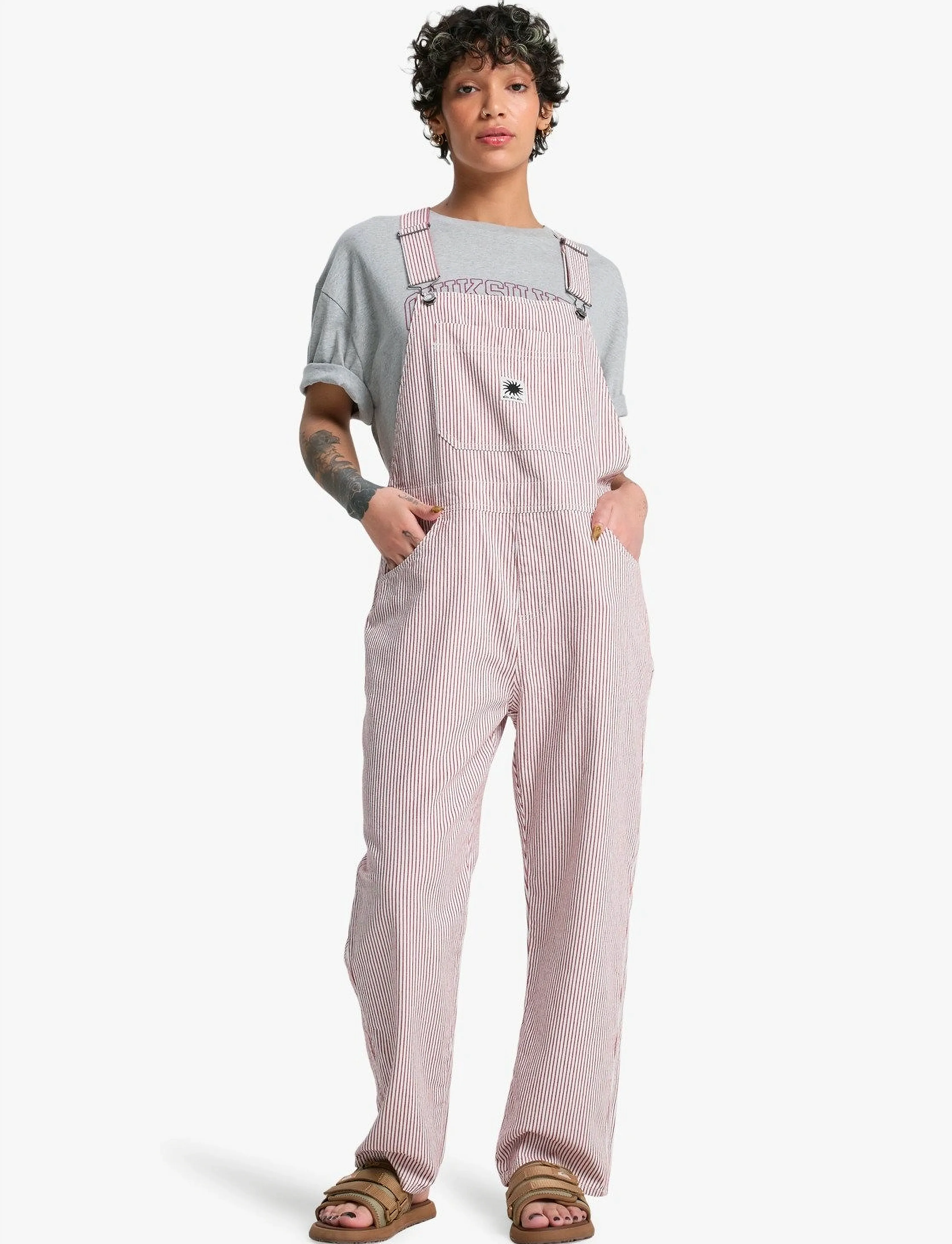 Quiksilver Angua Stripes Dungaree, M, Cream > Sport, Dame