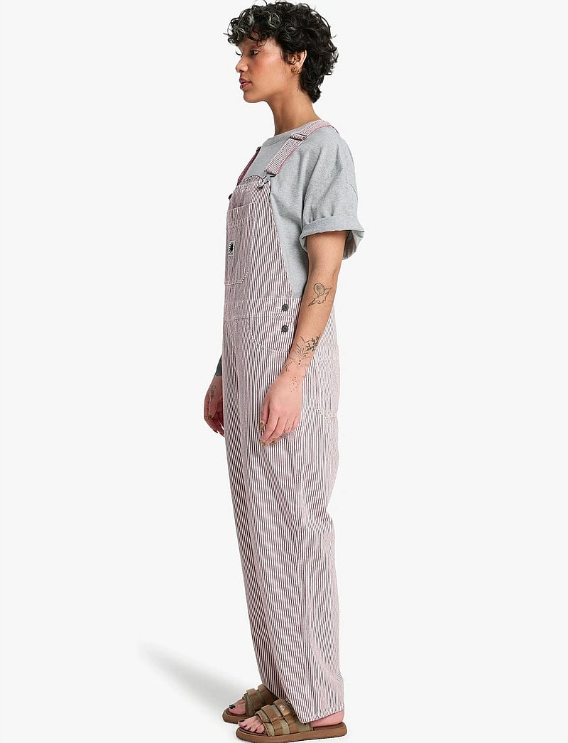 Quiksilver - ANGUA STRIPES DUNGAREE - jumpsuits - burnt russet stripe - 5