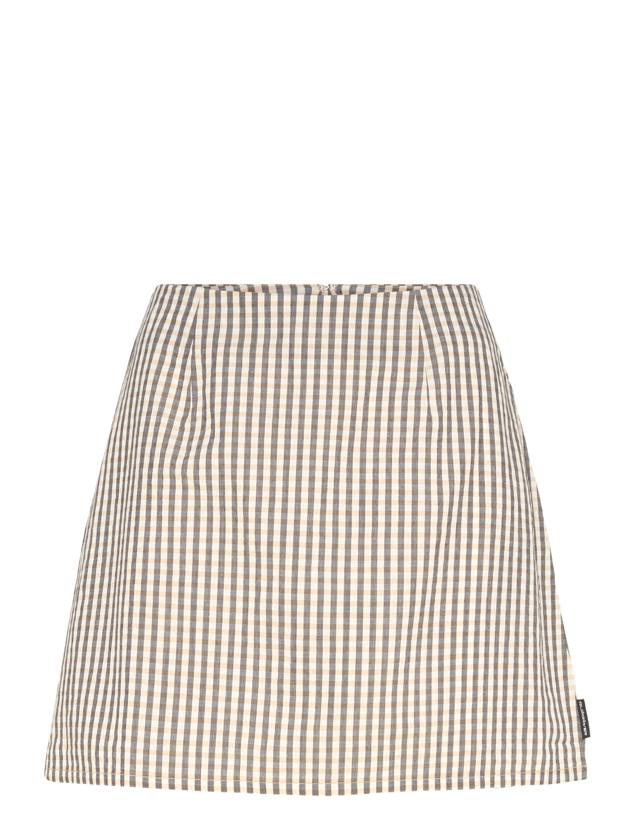 Quiksilver LUDDEN SKIRT - Uus - KHAKI GINGHAM QSW / cream