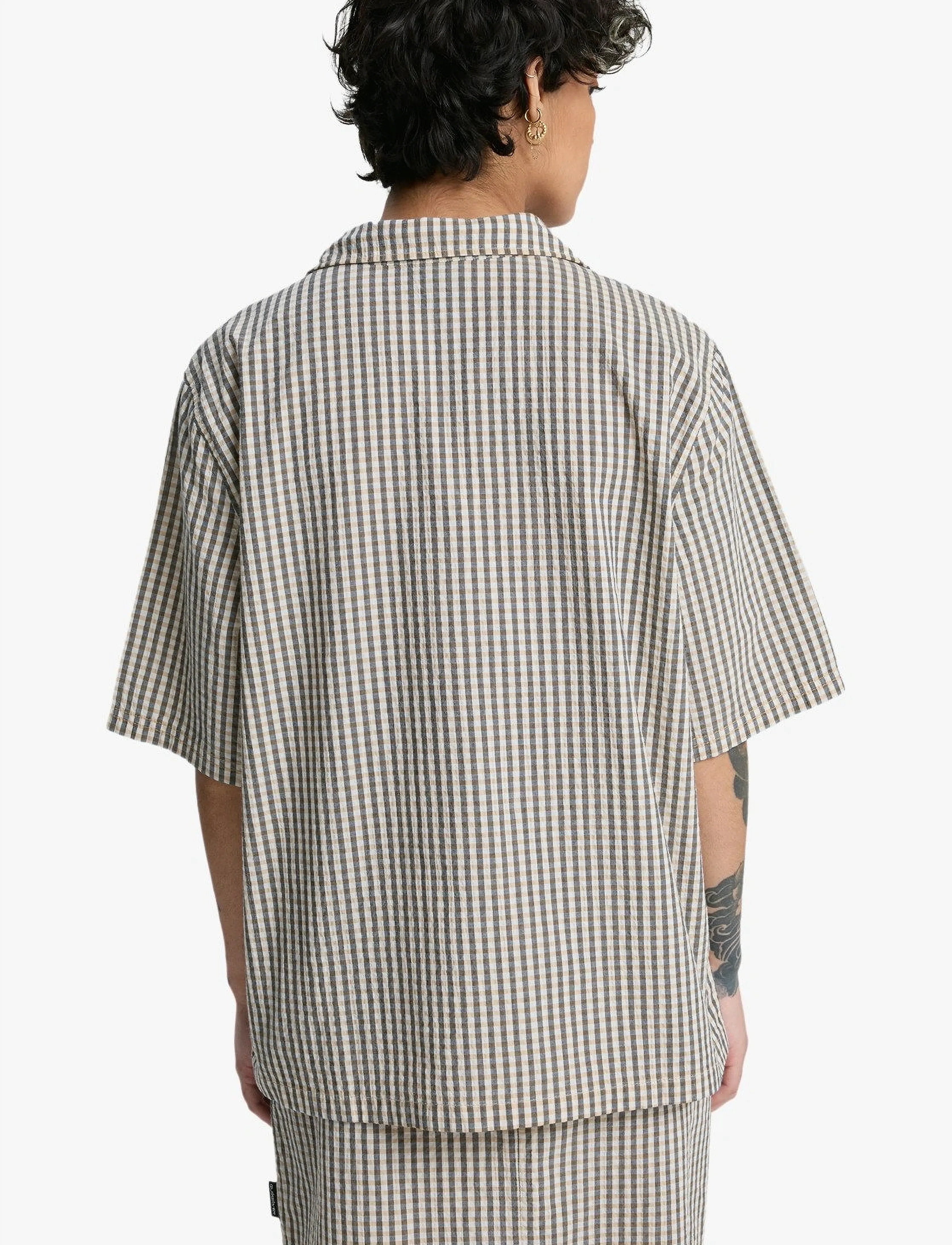 Quiksilver - LUDDEN SS SHIRT - shirts - khaki gingham qsw - 3
