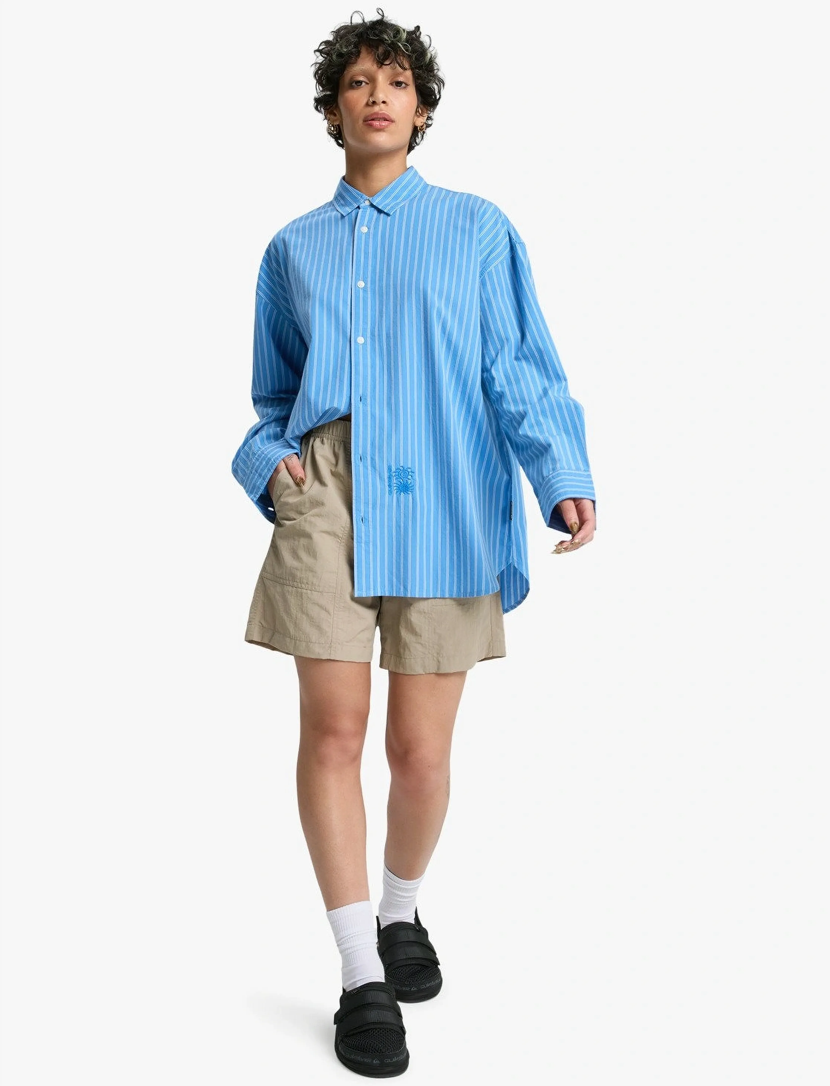 Quiksilver - FINVOY LS SHIRT - long-sleeved shirts - riviera vertical stripes - 4