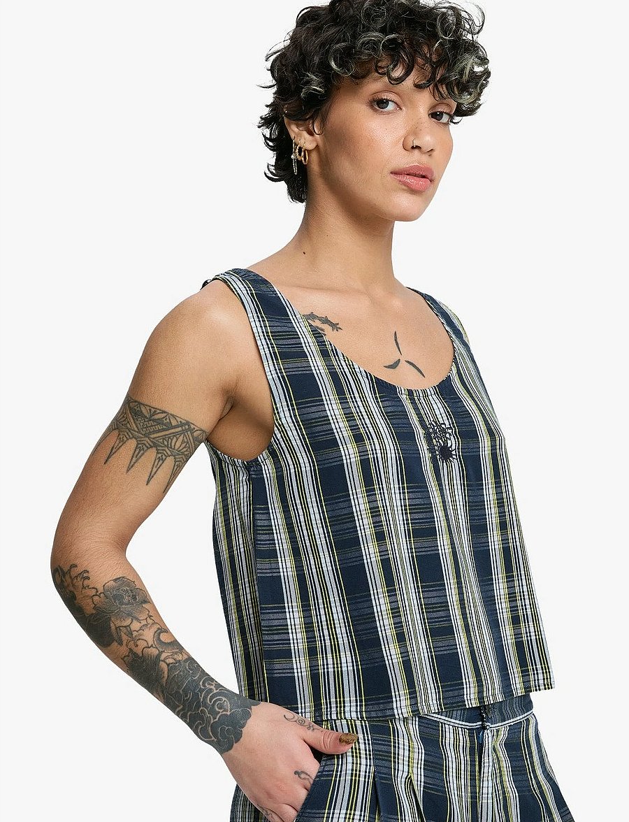 Quiksilver - VISTA WOVEN TANK - Ärmellose tops - micro chip tilcara check - 5