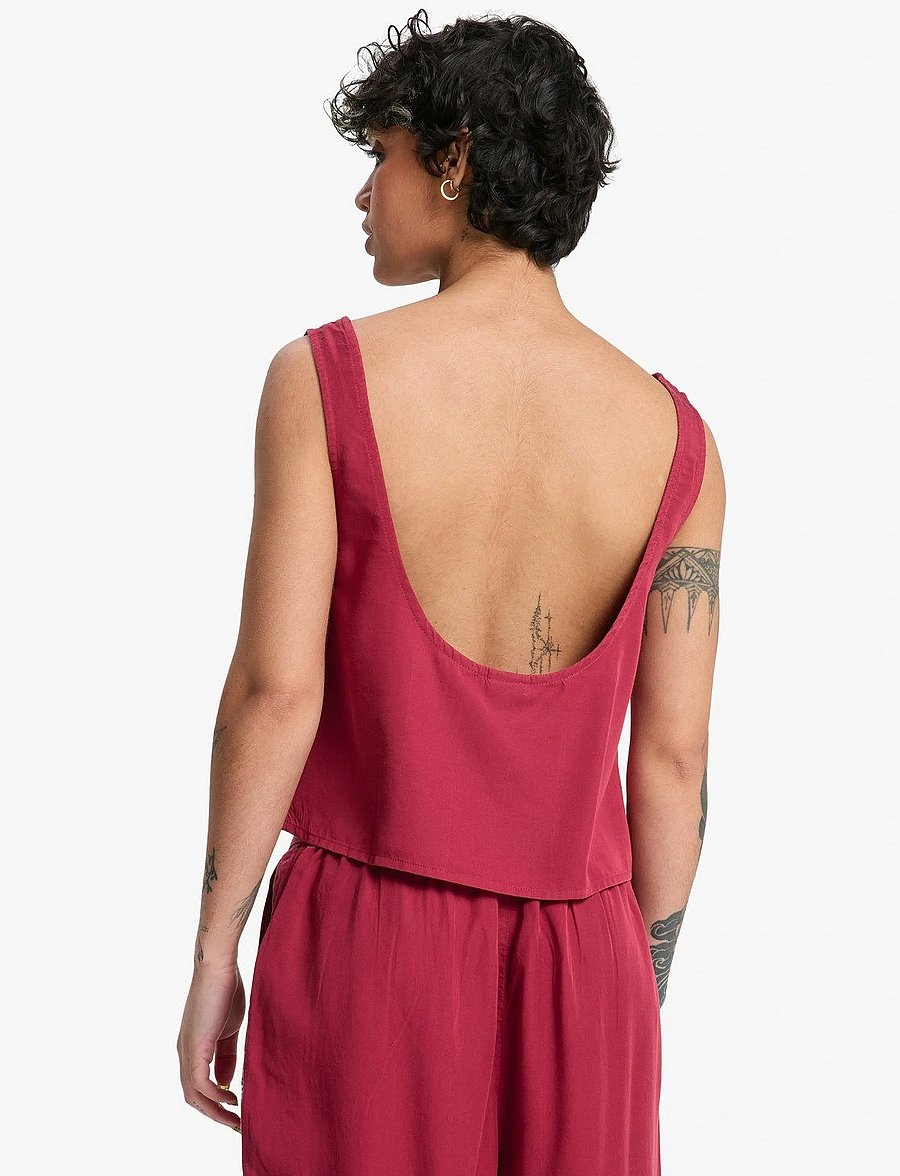 Quiksilver - VISTA WOVEN TANK - Ärmellose tops - burnt russet - 3