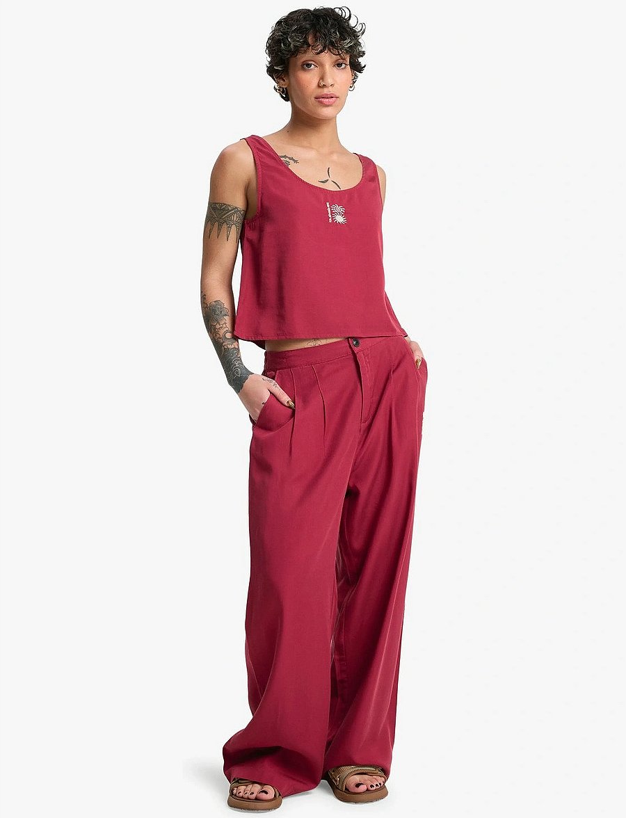 Quiksilver - VISTA WOVEN TANK - Ärmellose tops - burnt russet - 4