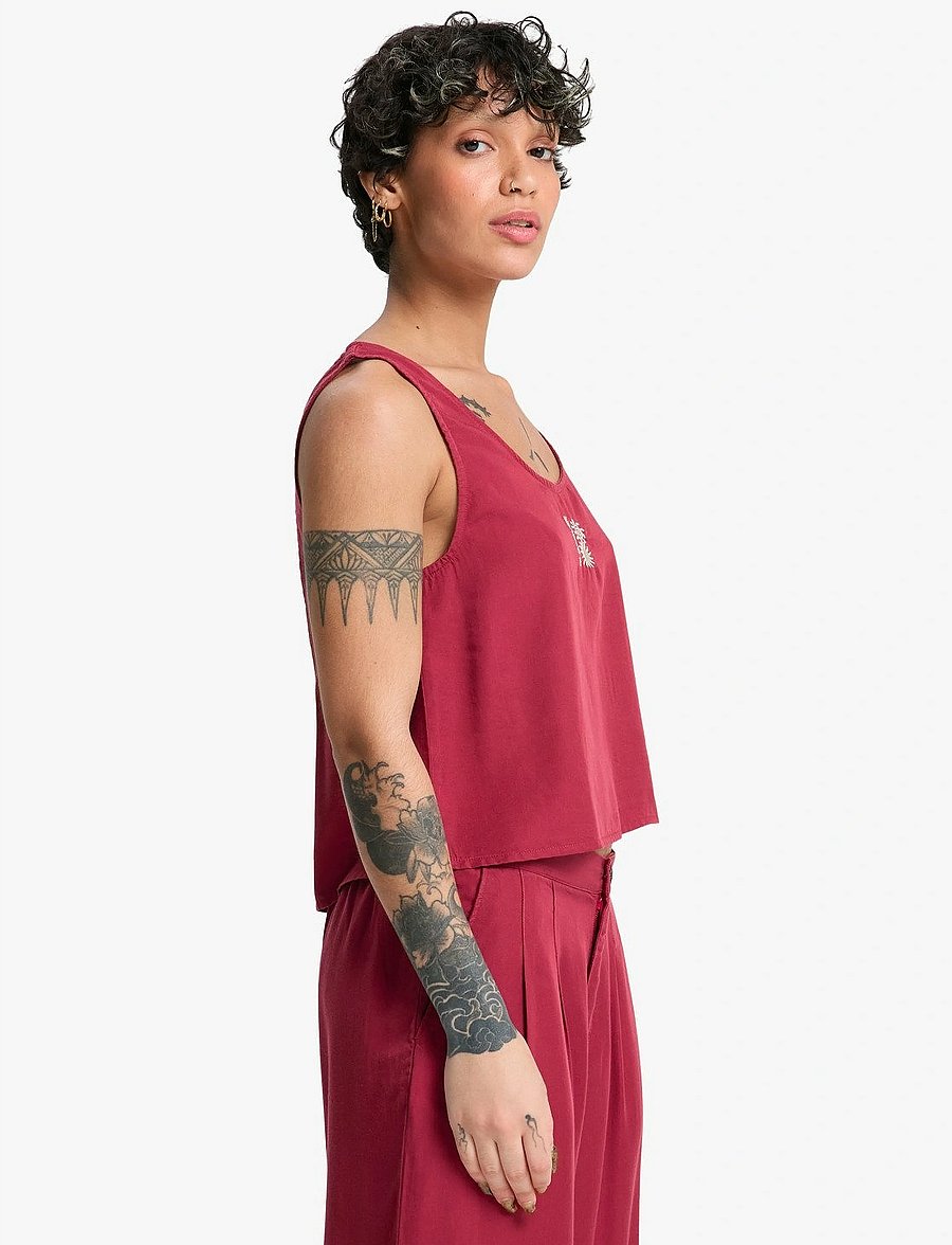 Quiksilver - VISTA WOVEN TANK - Ärmellose tops - burnt russet - 5