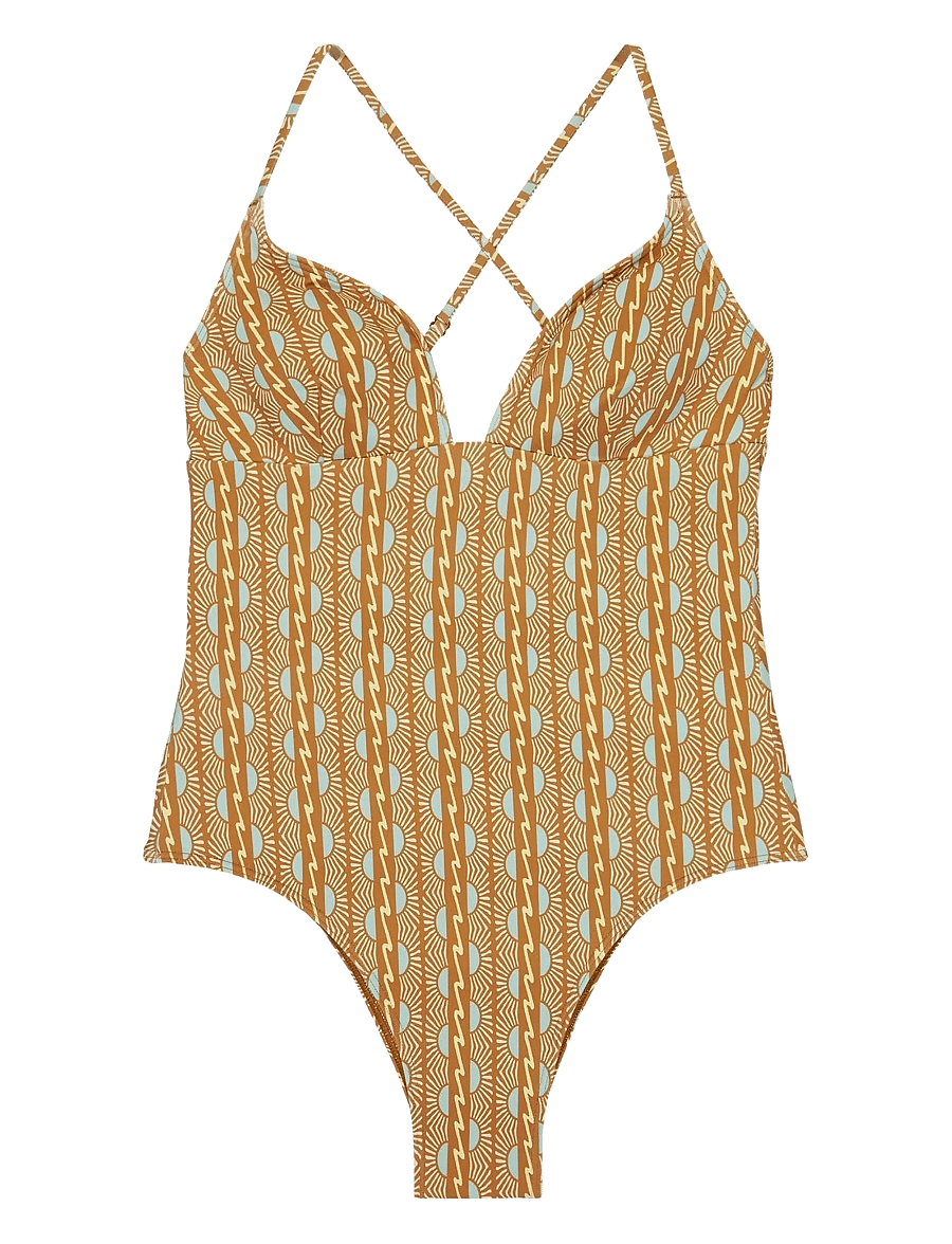 Quiksilver - AITON ONE PIECE - sportiga badkläder - bone white horizon women 32x32 - 1