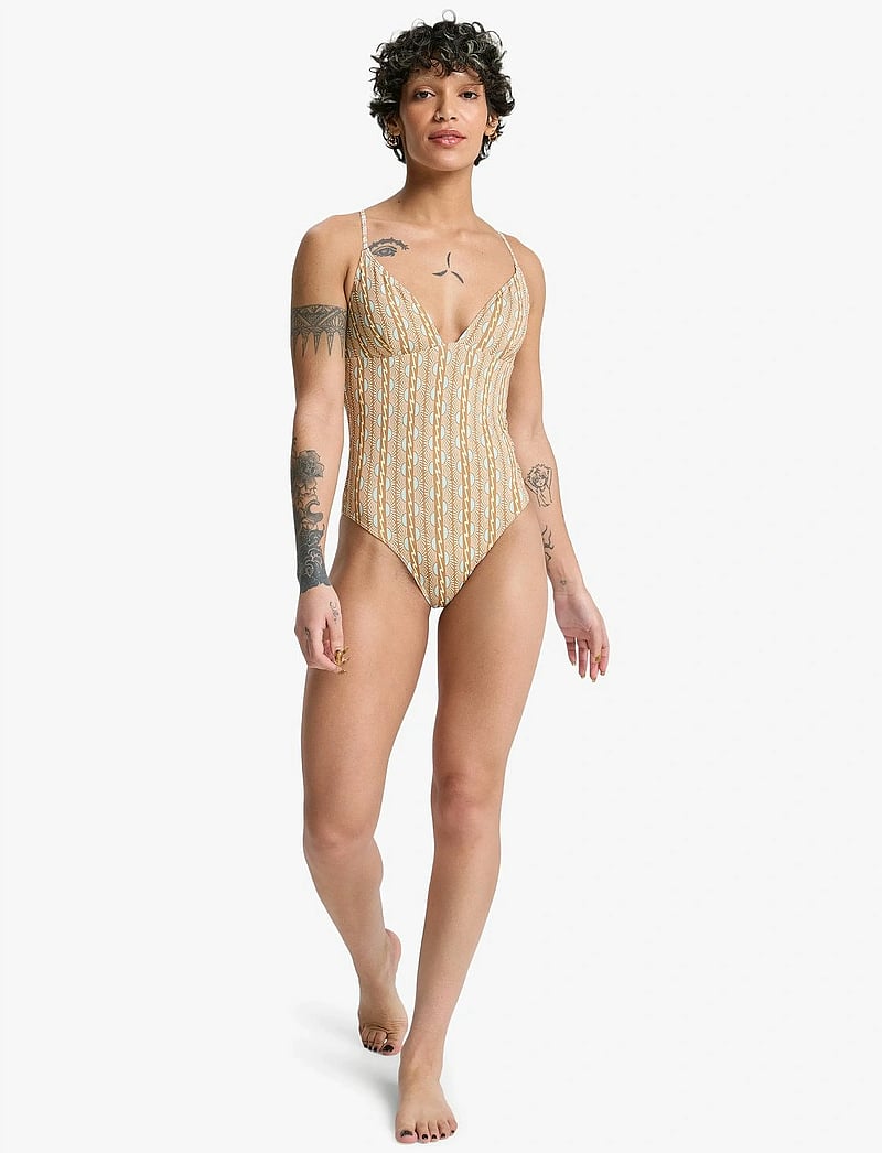 Quiksilver - AITON ONE PIECE - ujumistrikood - bone white horizon women 32x32 - 4