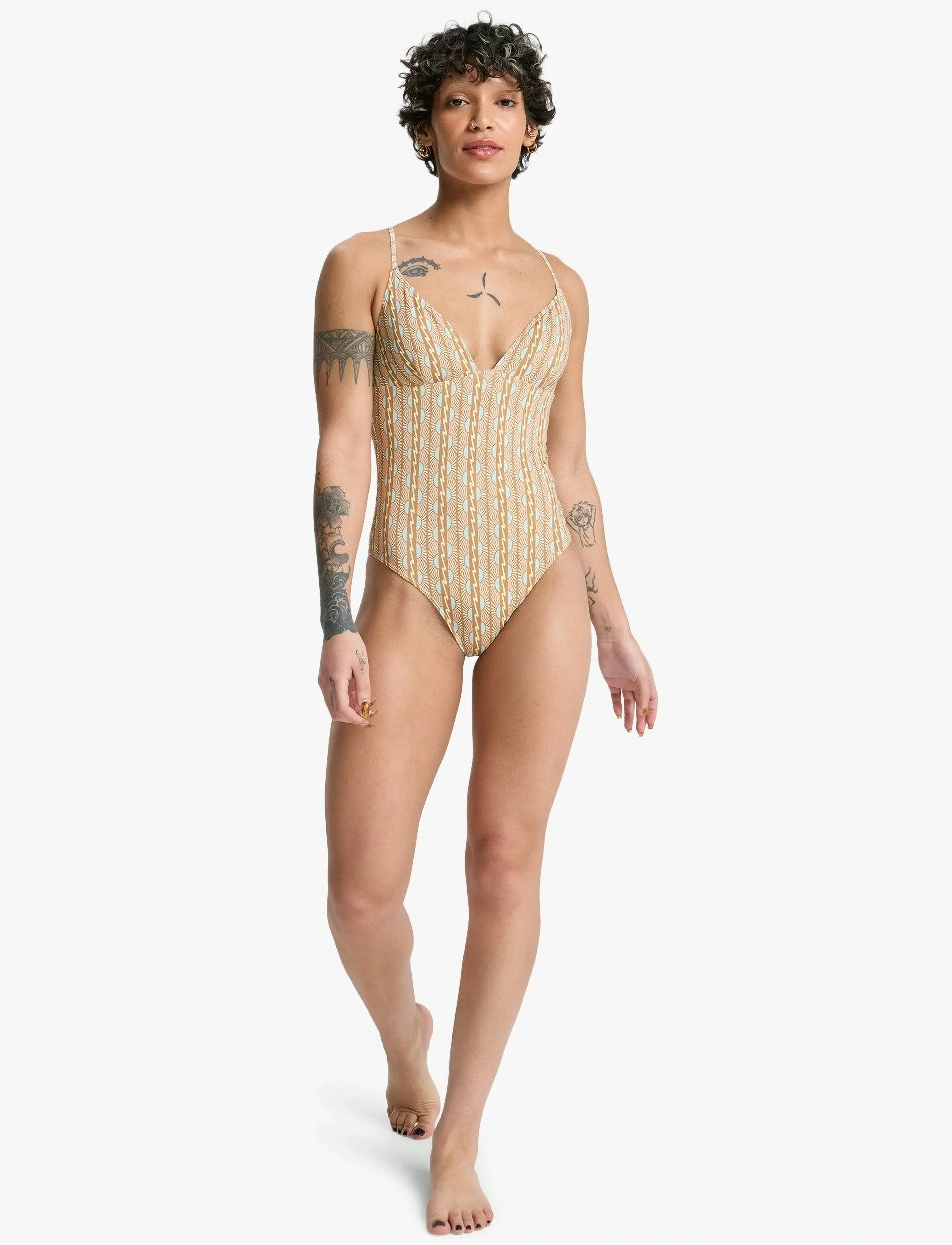 Quiksilver - AITON ONE PIECE - badedrakter - bone white horizon women 32x32 - 4