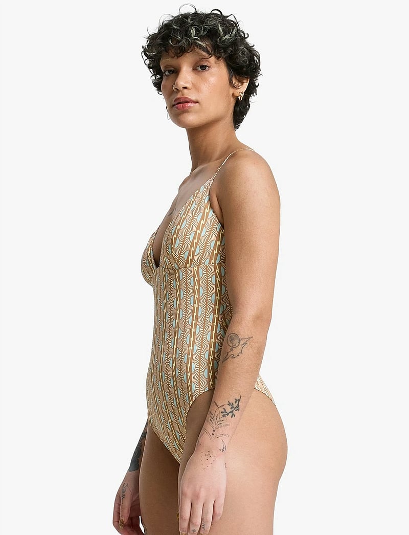 Quiksilver - AITON ONE PIECE - ujumistrikood - bone white horizon women 32x32 - 5