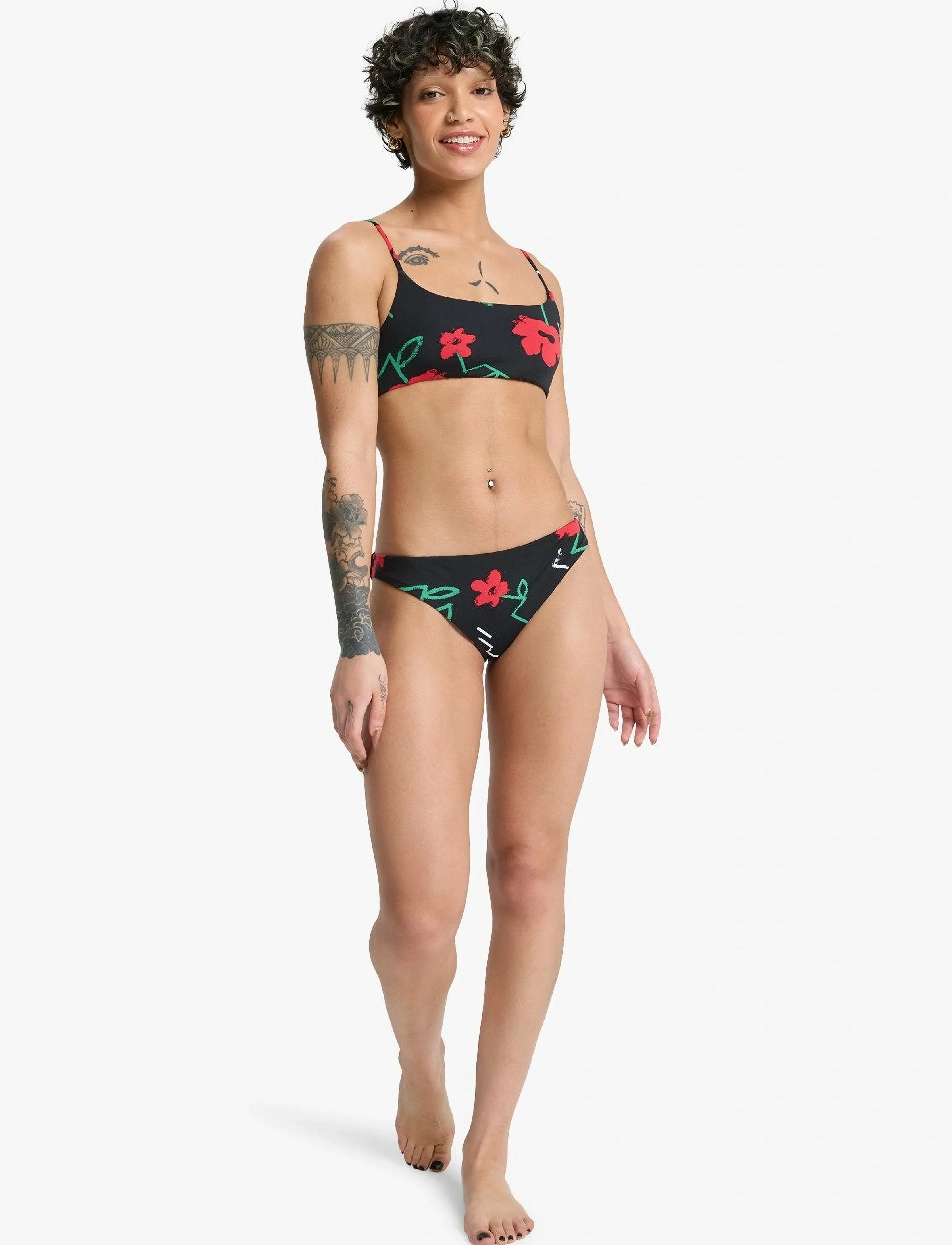 Quiksilver - VIACHA TOP - sportiga badkläder - black street floral 32 - 4