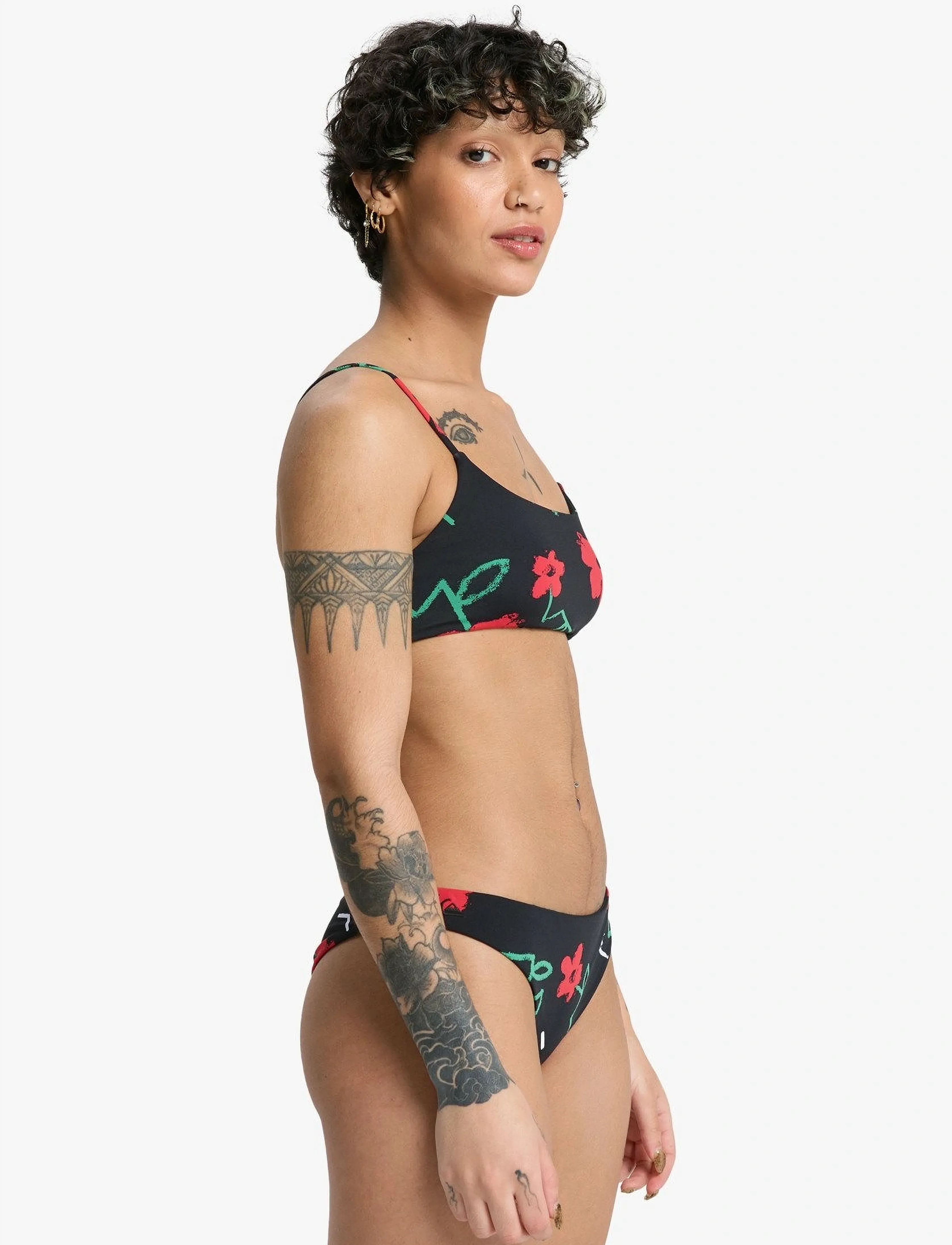 Quiksilver - VIACHA TOP - sportiga badkläder - black street floral 32 - 5