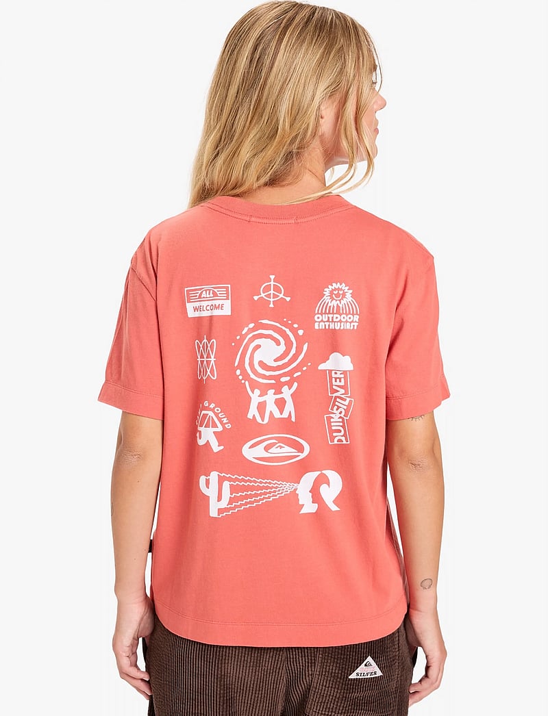 Quiksilver - STANDARD SS TEE - t-shirts - mineral red - 3