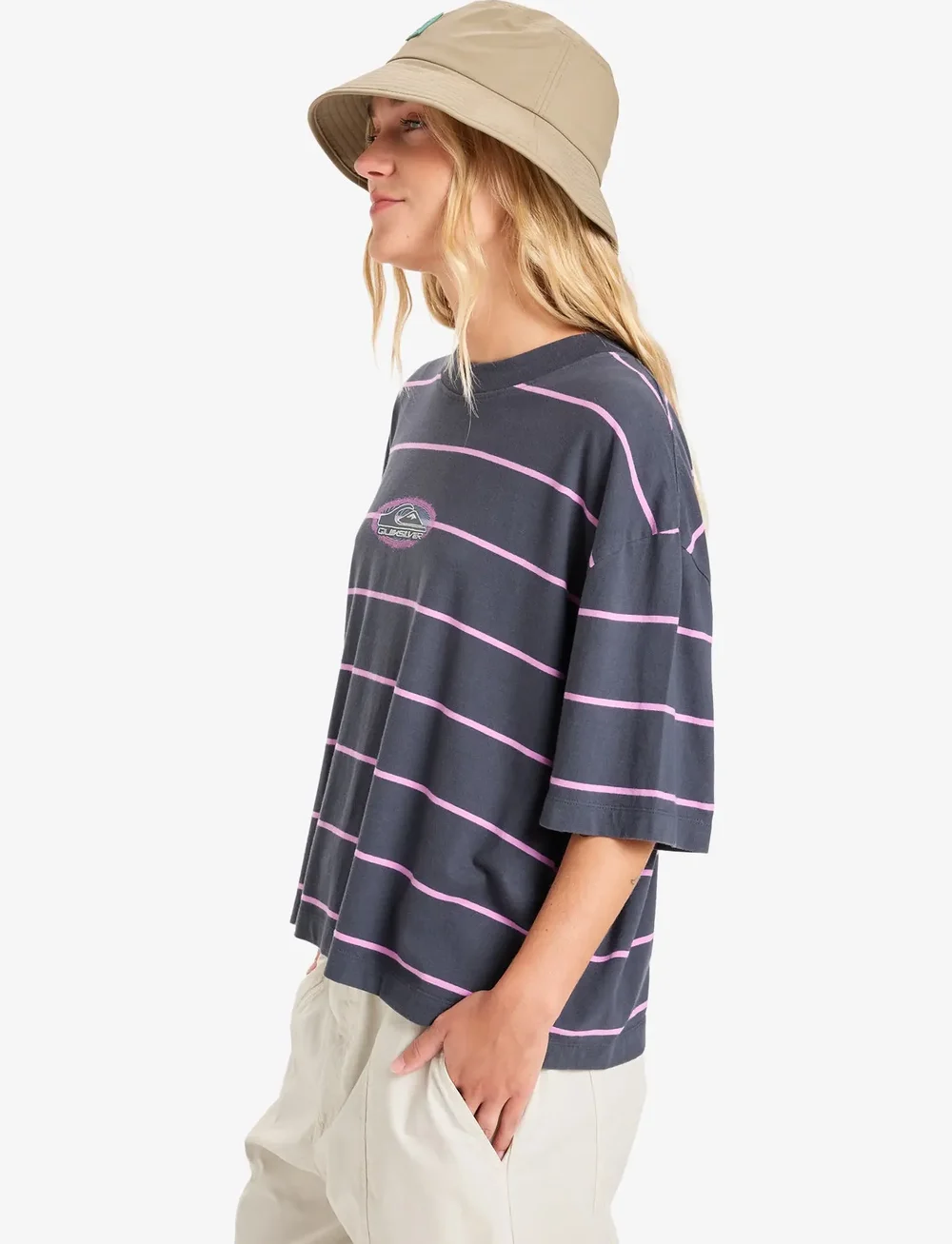 Quiksilver - STRIPART SS TEE - t-shirts - india ink stripe - 4