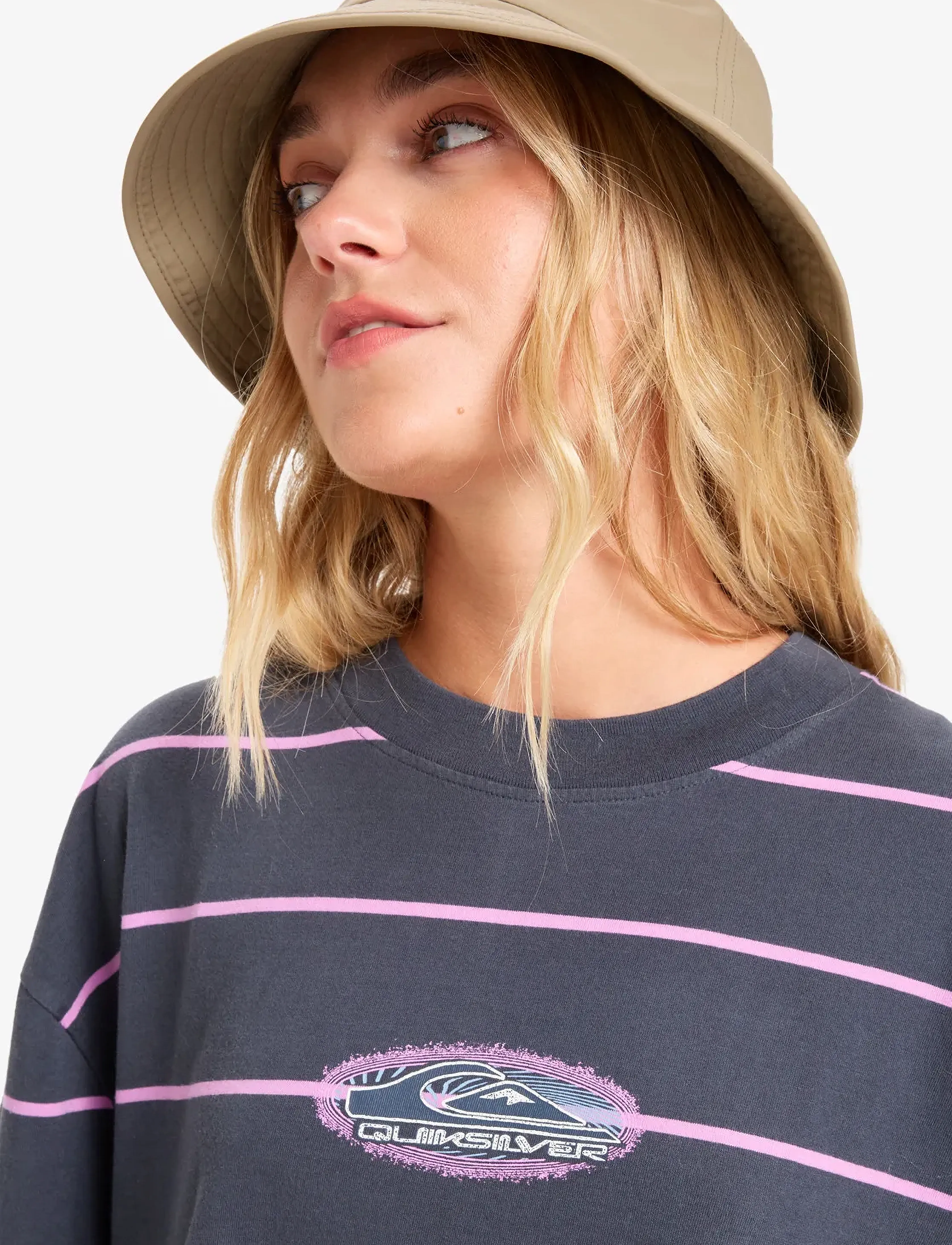 Quiksilver - STRIPART SS TEE - india ink stripe - 5