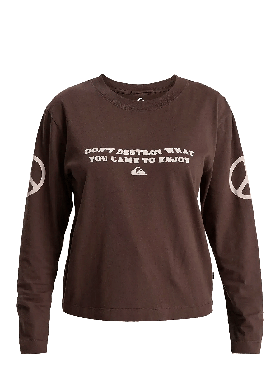 Quiksilver - STANDARD LS TEE - top met lange mouwen - chocolate brown - 1
