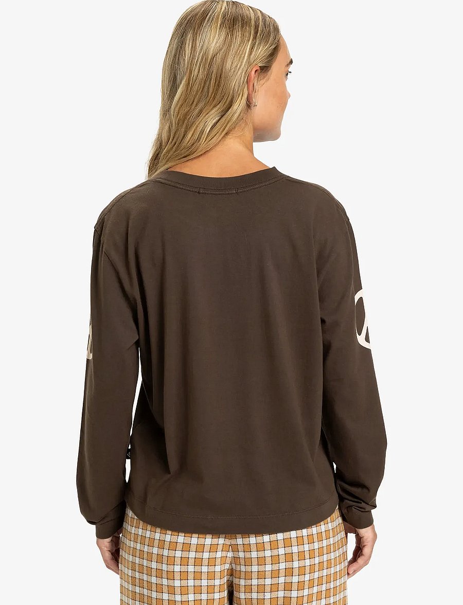 Quiksilver - STANDARD LS TEE - top met lange mouwen - chocolate brown - 3