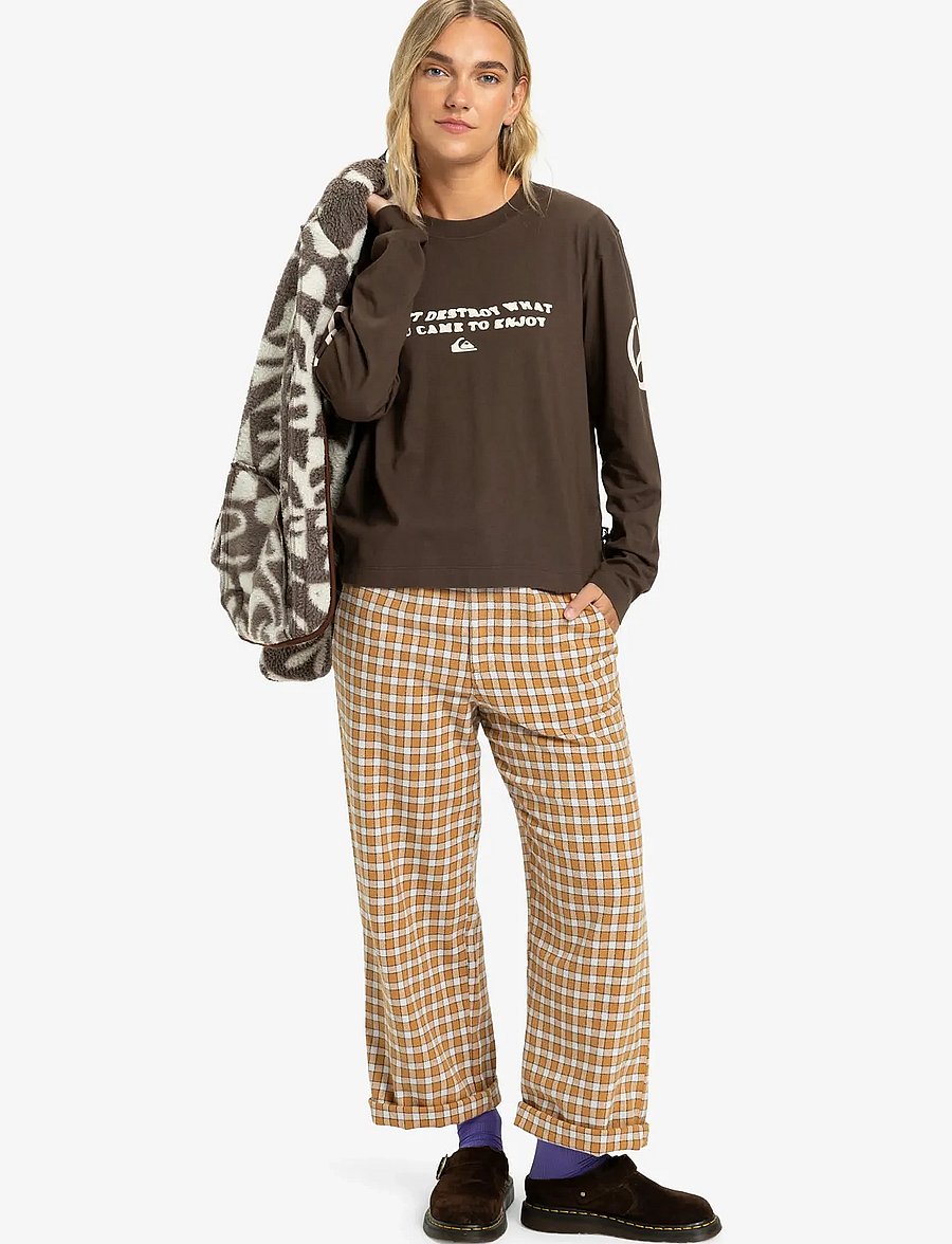 Quiksilver - STANDARD LS TEE - top met lange mouwen - chocolate brown - 4